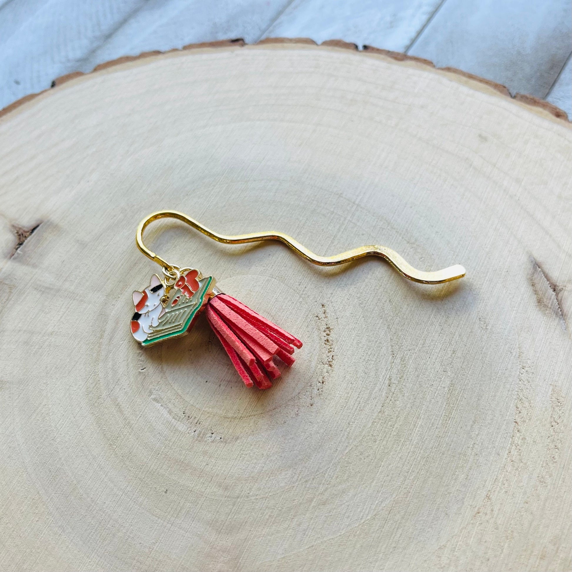 Cat Bookmark, Charm Bookmark, Bookmark for Women, Cute Bookmark, Book Lover Gift, Teacher Gifts Back to School, Cat Gifts for Cat Lovers