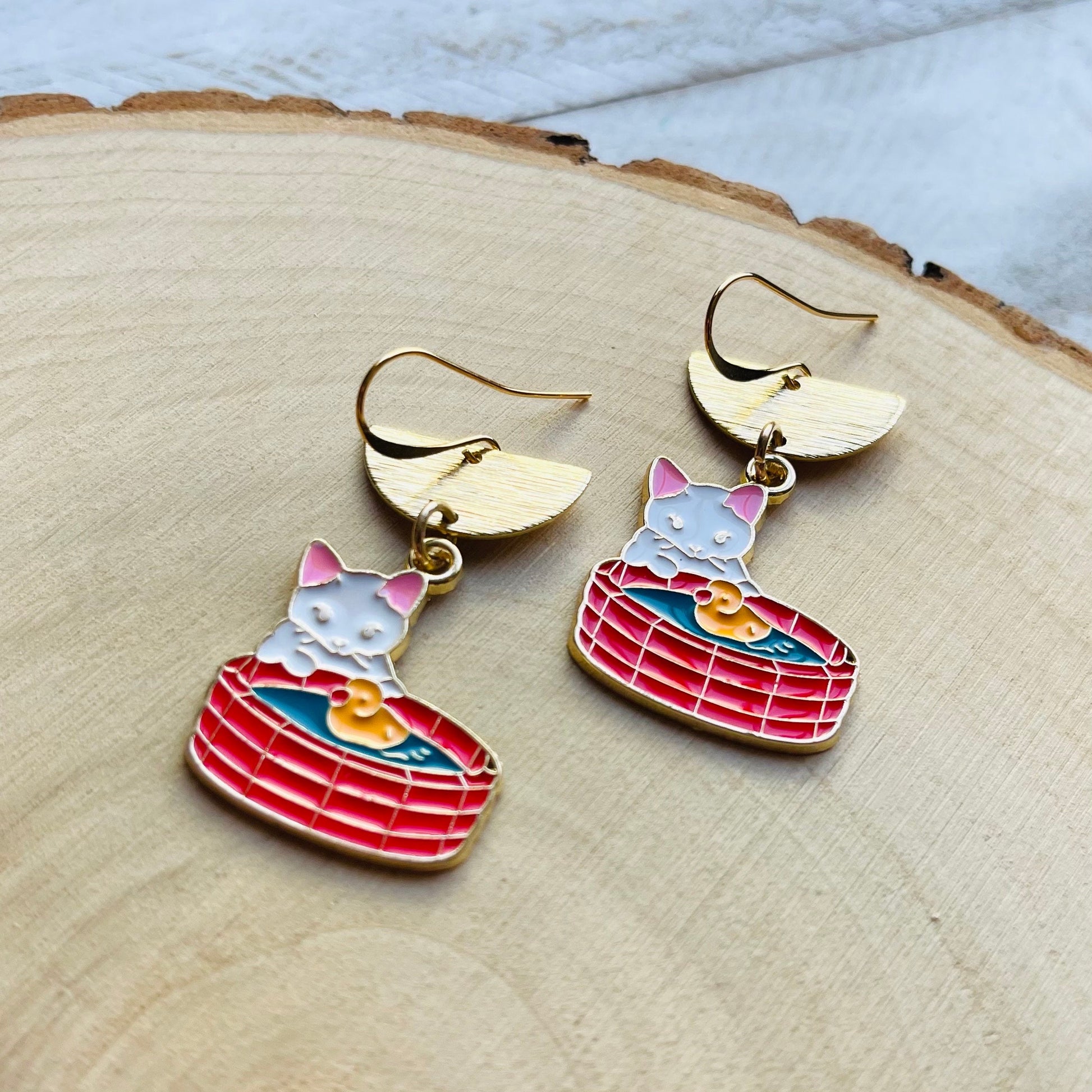 Cat Earrings, Cat Lover Jewelry, Cat Gifts for Cat Lovers, Kawaii Jewelry, Unique Gifts for Daughter, Sweet 16 Gift for Niece, Animal Gifts