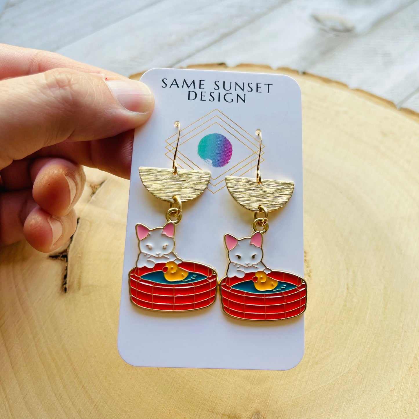 Cat Earrings, Cat Lover Jewelry, Cat Gifts for Cat Lovers, Kawaii Jewelry, Unique Gifts for Daughter, Sweet 16 Gift for Niece, Animal Gifts