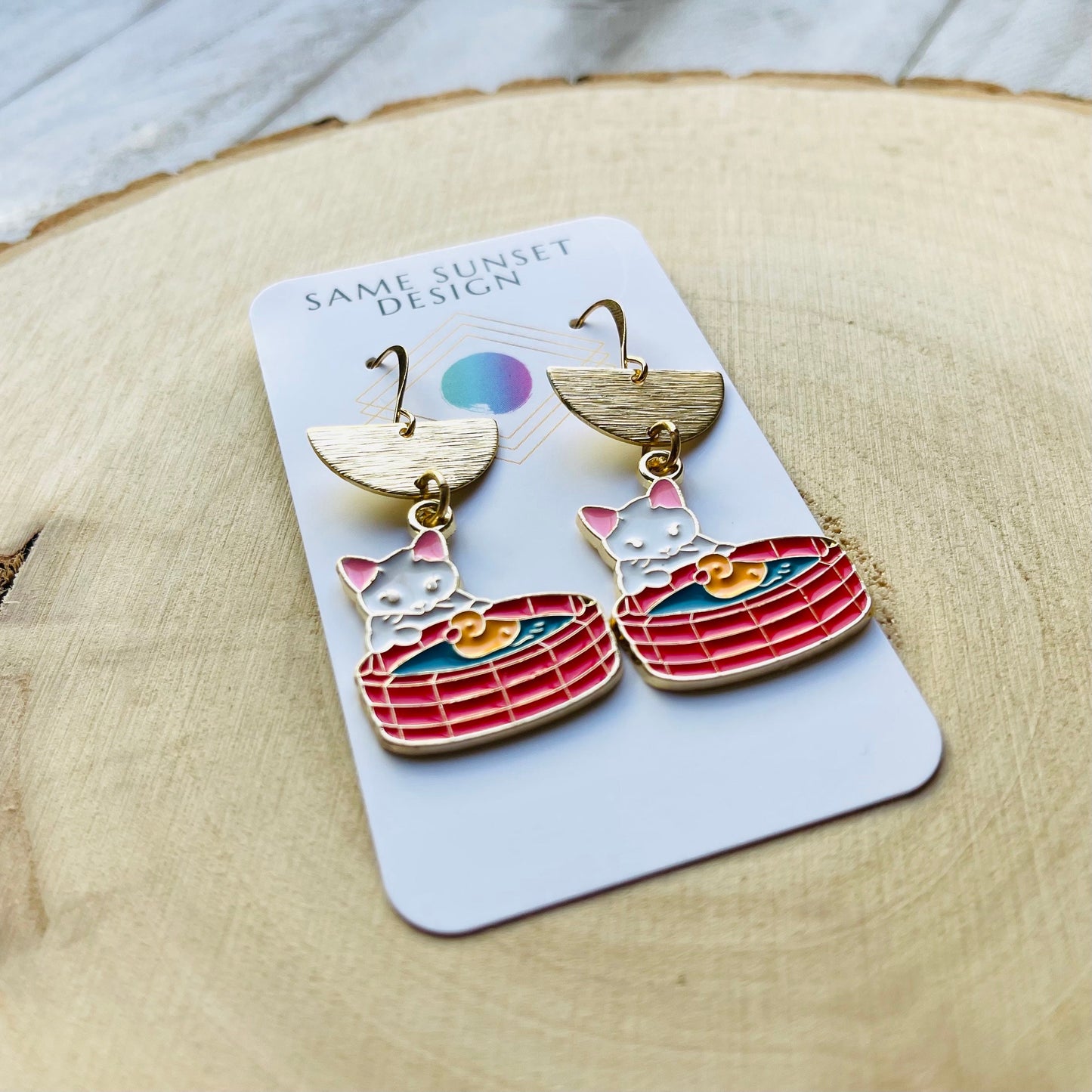 Cat Earrings, Cat Lover Jewelry, Cat Gifts for Cat Lovers, Kawaii Jewelry, Unique Gifts for Daughter, Sweet 16 Gift for Niece, Animal Gifts