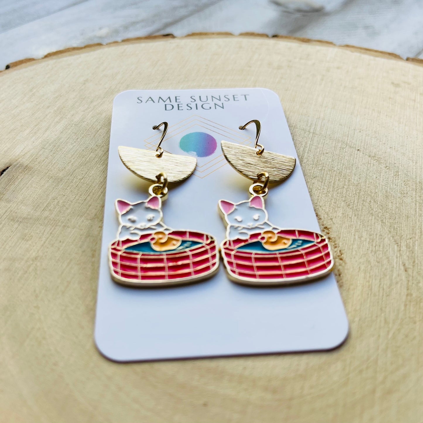 Cat Earrings, Cat Lover Jewelry, Cat Gifts for Cat Lovers, Kawaii Jewelry, Unique Gifts for Daughter, Sweet 16 Gift for Niece, Animal Gifts