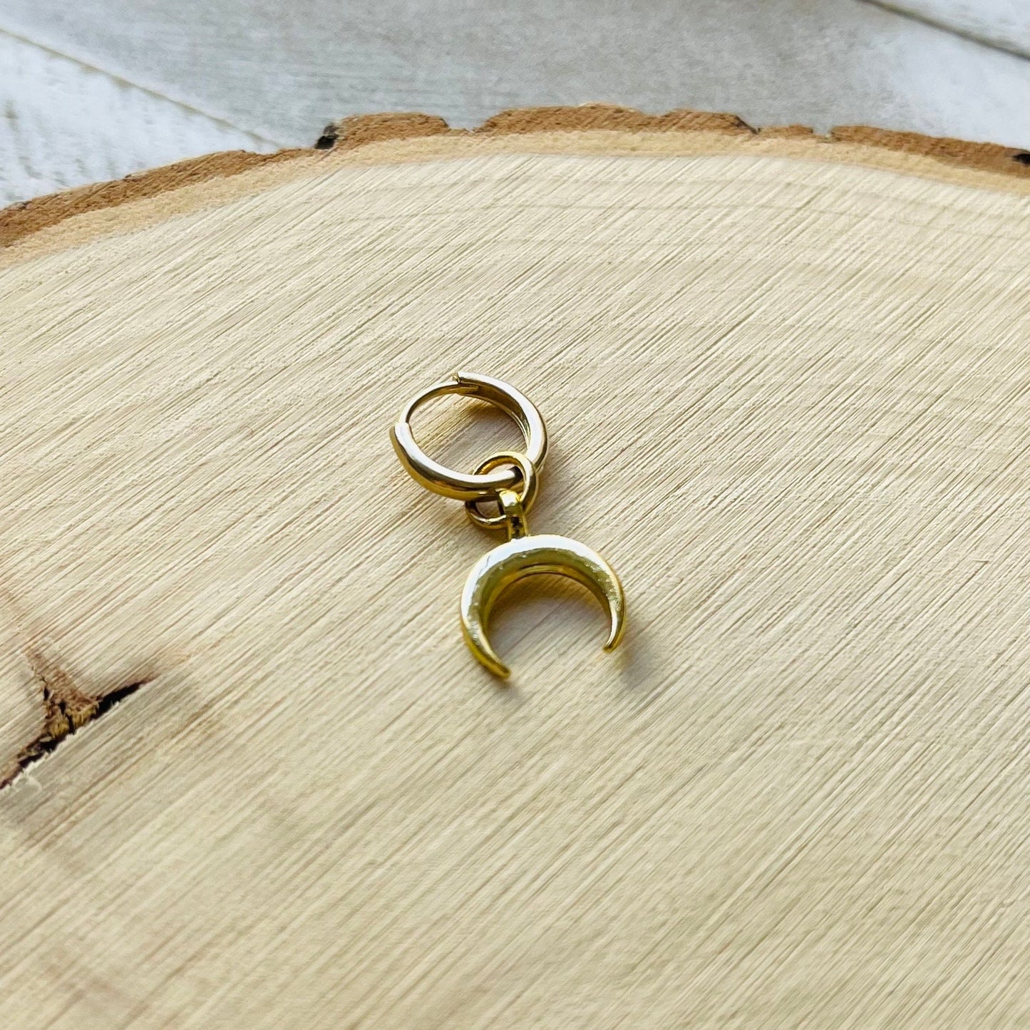 Moon Earring, Single Earring Dangle, Earring for Men, Mono Earring, Unique Birthday Gift for Brother, Witchy Gifts for Best Friend