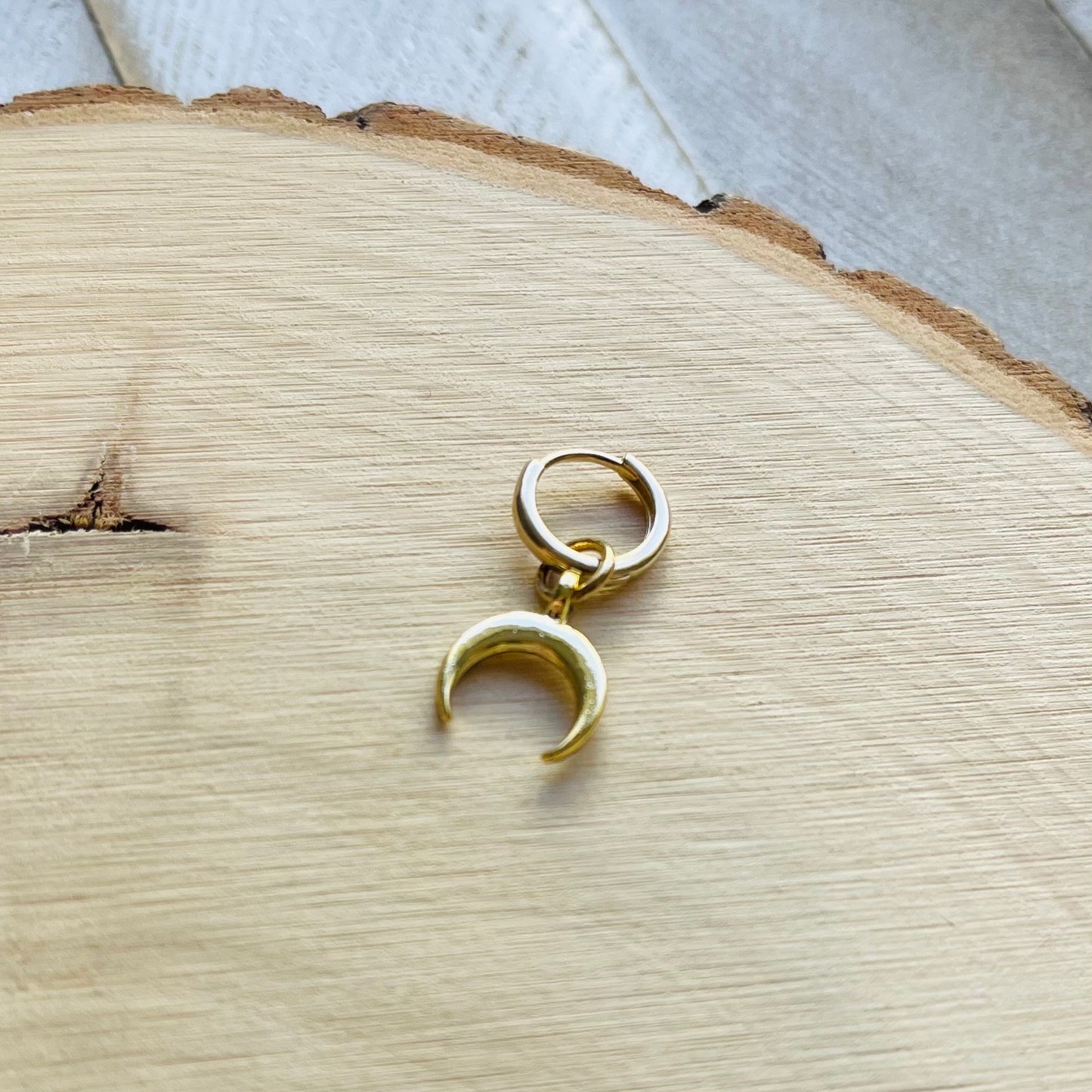 Moon Earring, Single Earring Dangle, Earring for Men, Mono Earring, Unique Birthday Gift for Brother, Witchy Gifts for Best Friend