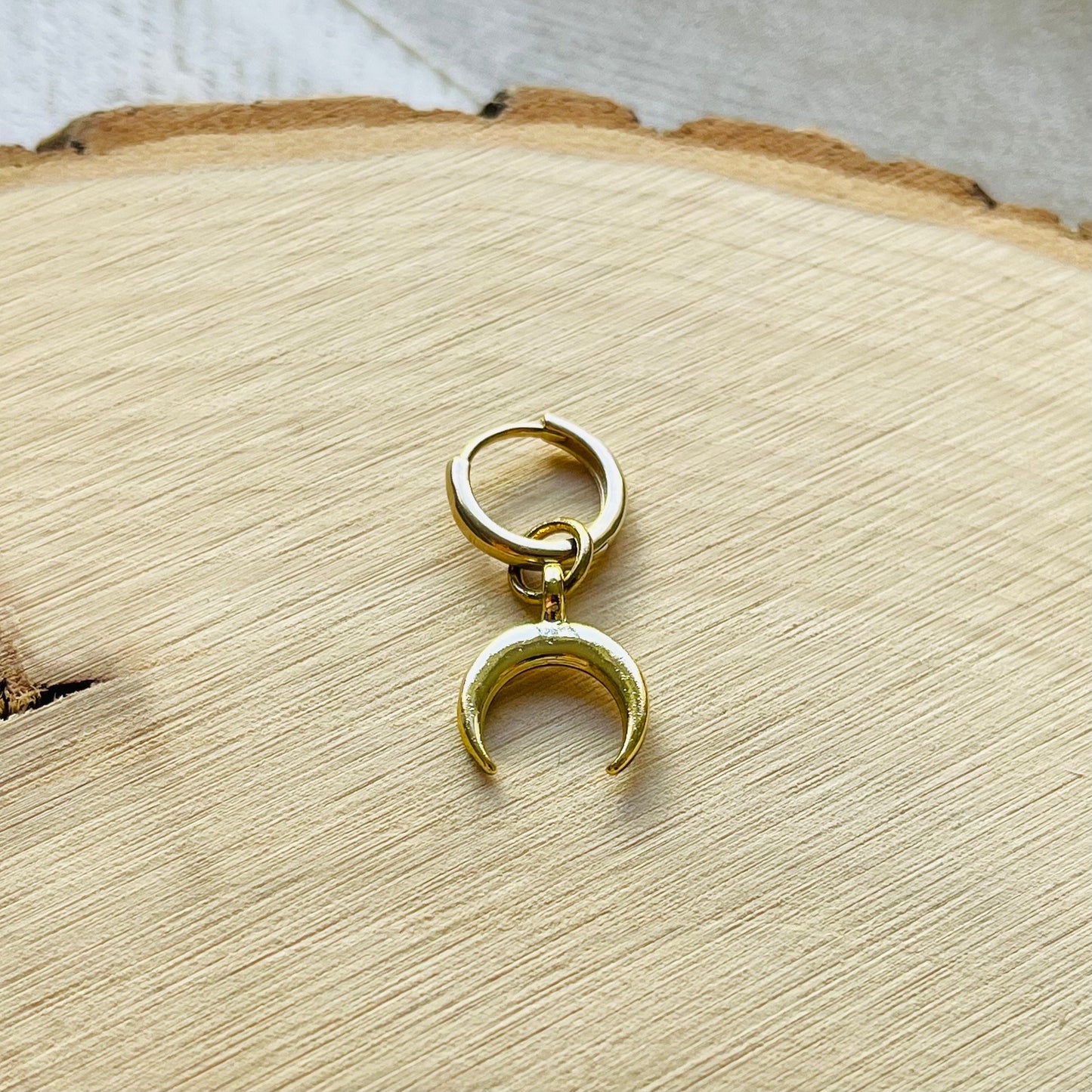 Moon Earring, Single Earring Dangle, Earring for Men, Mono Earring, Unique Birthday Gift for Brother, Witchy Gifts for Best Friend