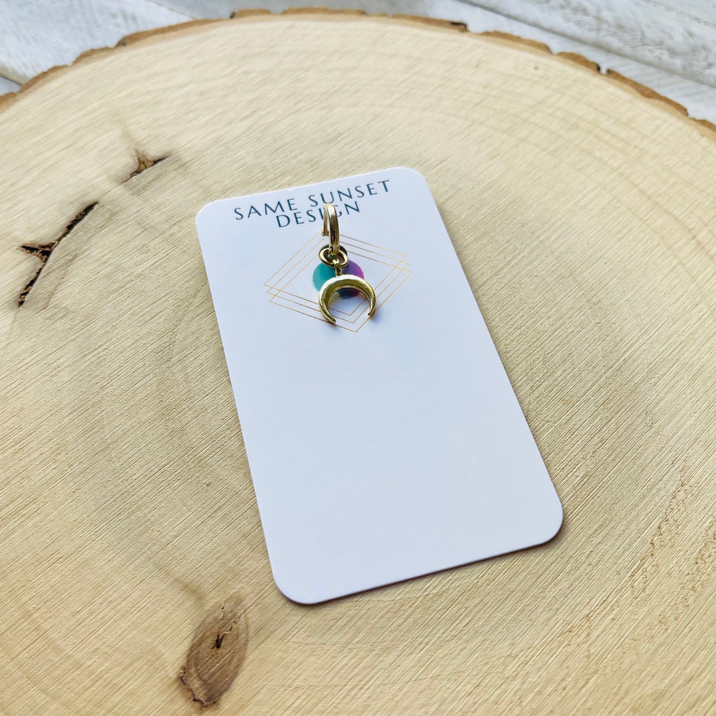 Moon Earring, Single Earring Dangle, Earring for Men, Mono Earring, Unique Birthday Gift for Brother, Witchy Gifts for Best Friend