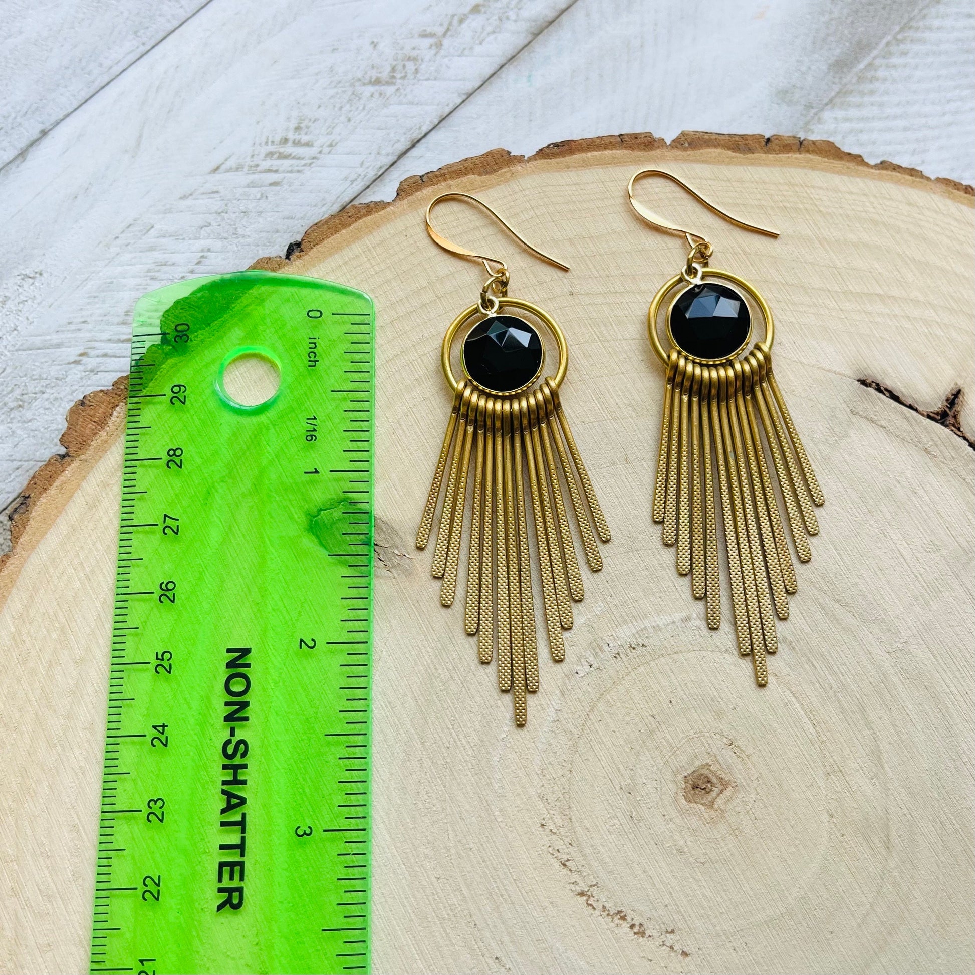 Chalcedony Earrings, Fringe Earrings, Western Earrings Gold, Geometric Earrings, Boho Jewelry Gifts for Daughter, Unique Gifts for Sisters