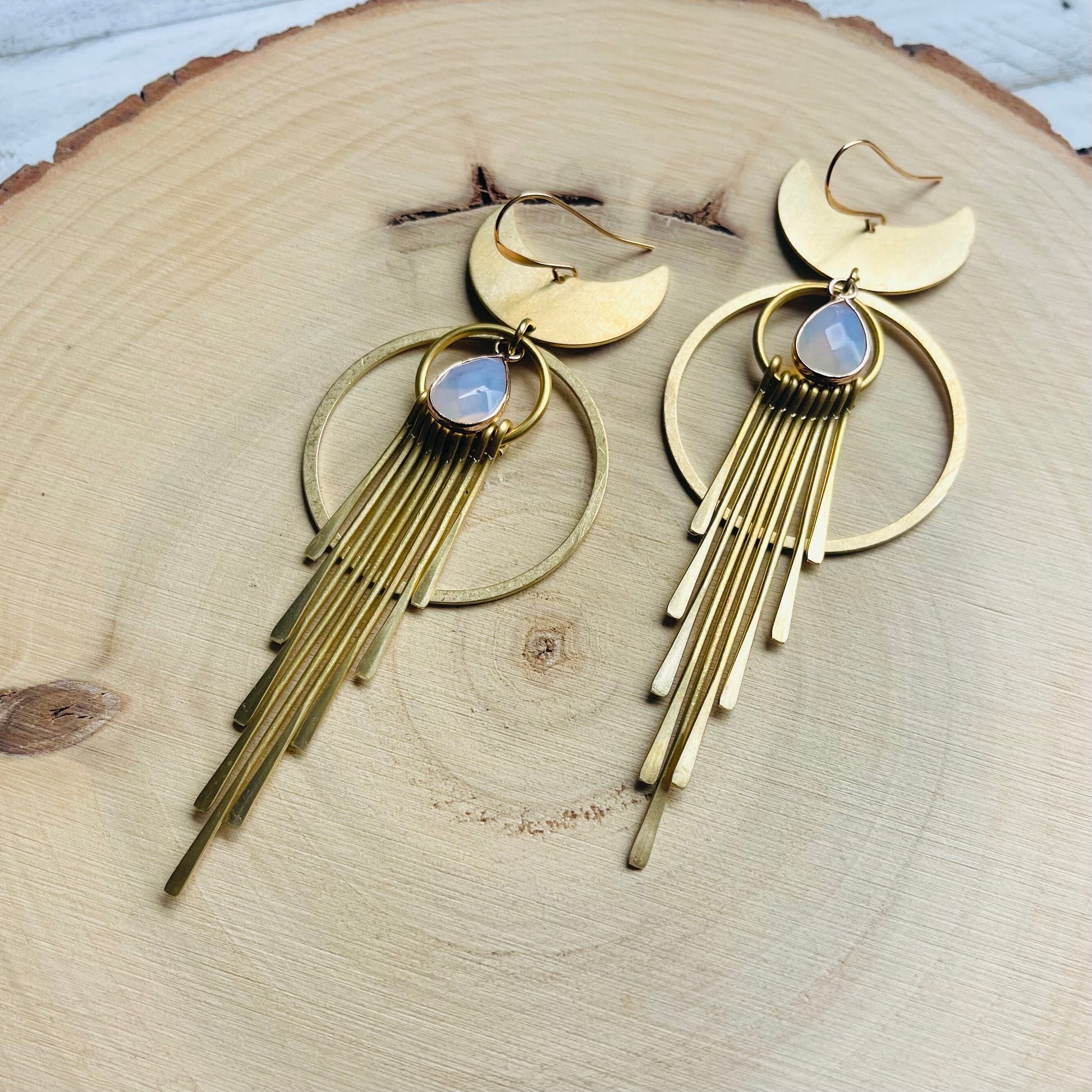 Celestial Earrings Dangle, Boho Earrings, Witchy Earrings, Western Earrings, Witchy Gifts for Best Friend, Crescent Moon Earrings Dangle