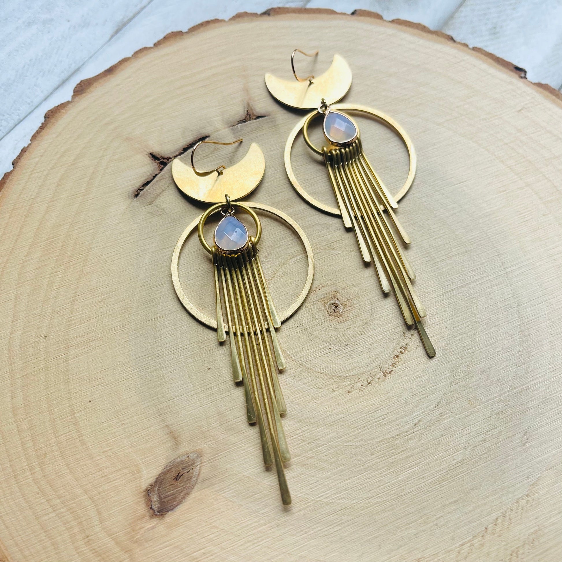 Celestial Earrings Dangle, Boho Earrings, Witchy Earrings, Western Earrings, Witchy Gifts for Best Friend, Crescent Moon Earrings Dangle