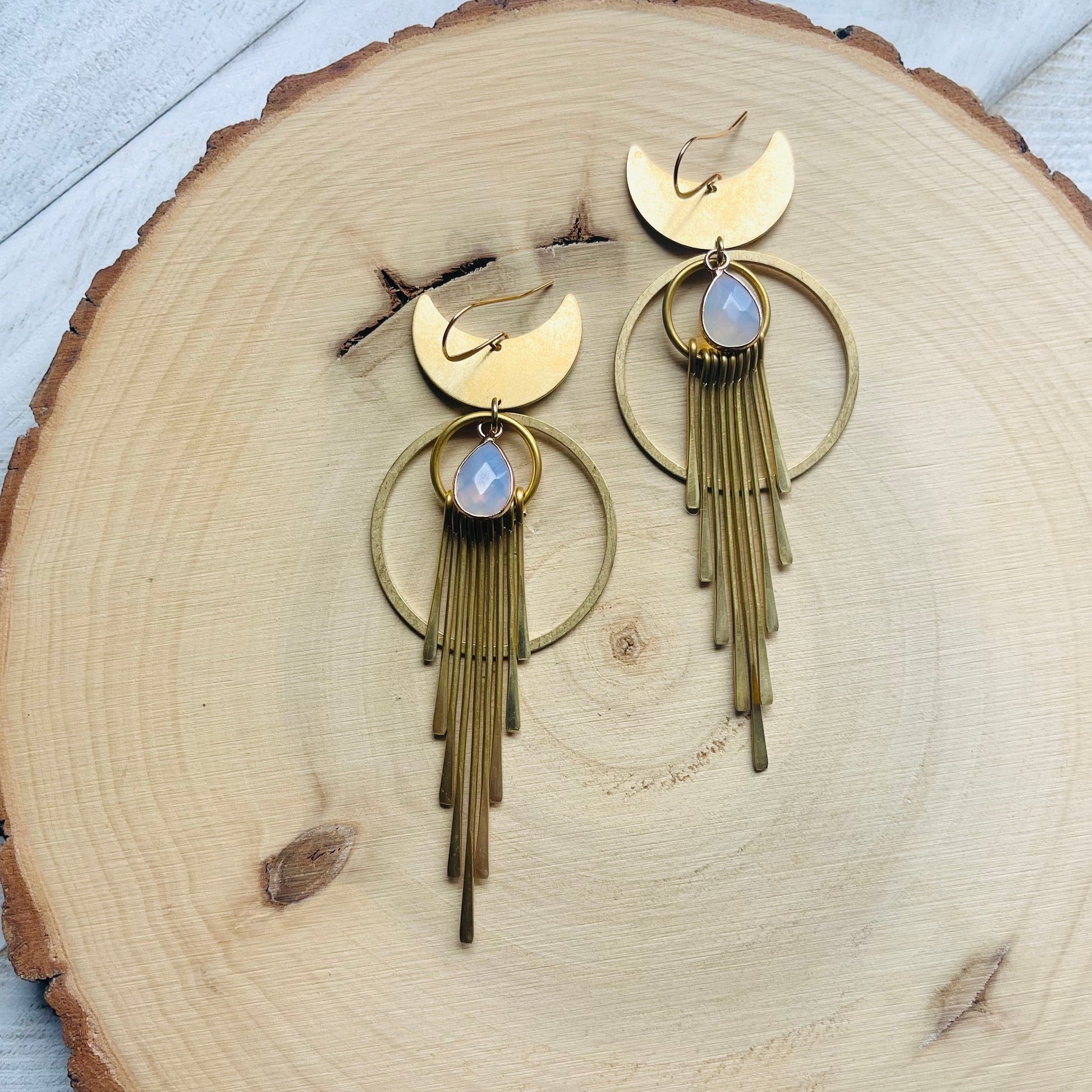 Celestial Earrings Dangle, Boho Earrings, Witchy Earrings, Western Earrings, Witchy Gifts for Best Friend, Crescent Moon Earrings Dangle