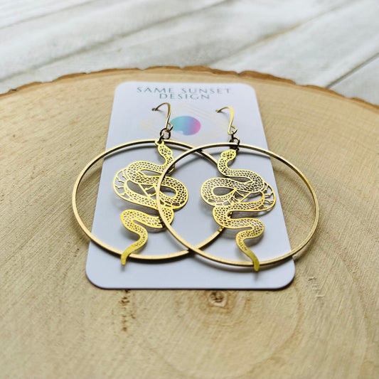 Snake Earrings Dangle, Serpent Jewelry, Goth Earrings, Witchy Earrings, Festival Jewelry, Statement Earrings Boho, Nerdy Gifts for Women