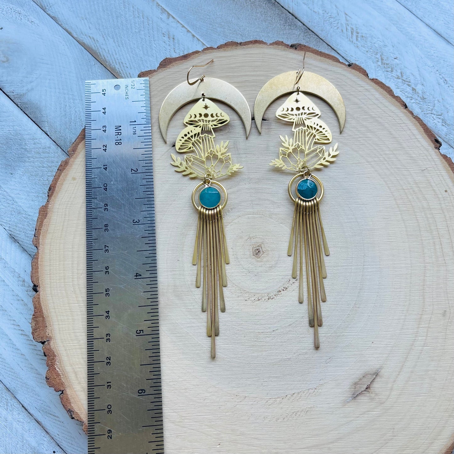 Mushroom Earrings, Aventurine Earrings, Witchy Earrings, Cottagecore Earrings, Unique Gifts for Women Birthday, Wedding Earrings for Bride