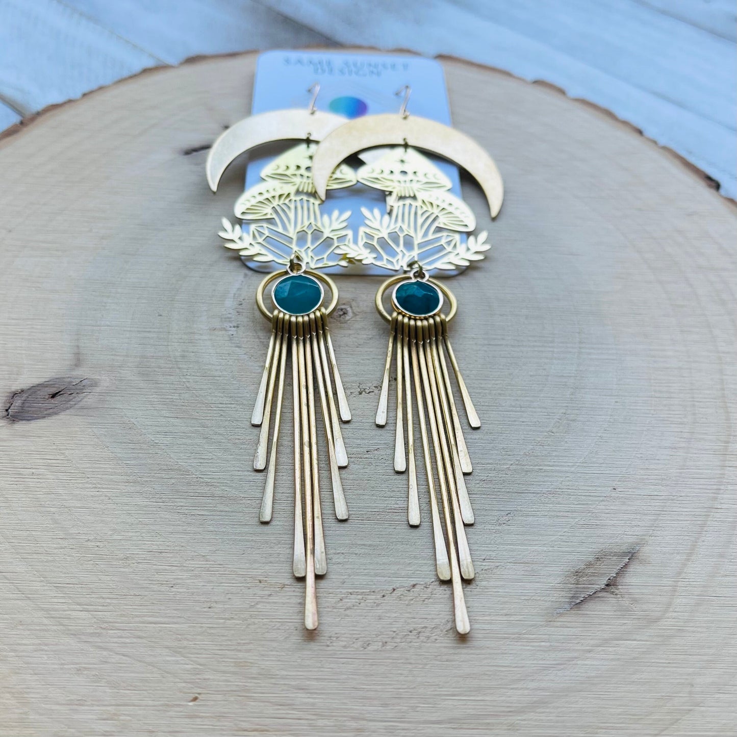 Mushroom Earrings, Aventurine Earrings, Witchy Earrings, Cottagecore Earrings, Unique Gifts for Women Birthday, Wedding Earrings for Bride