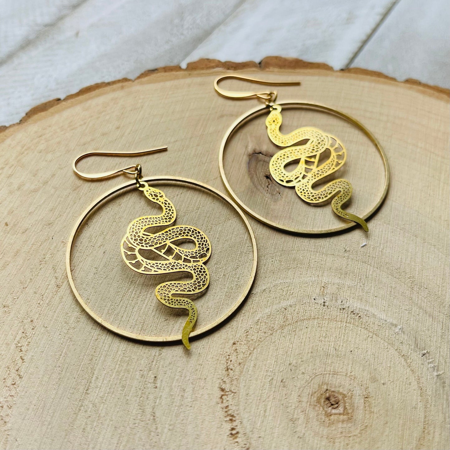 Snake Earrings Dangle, Serpent Jewelry, Goth Earrings, Witchy Earrings, Festival Jewelry, Statement Earrings Boho, Nerdy Gifts for Women