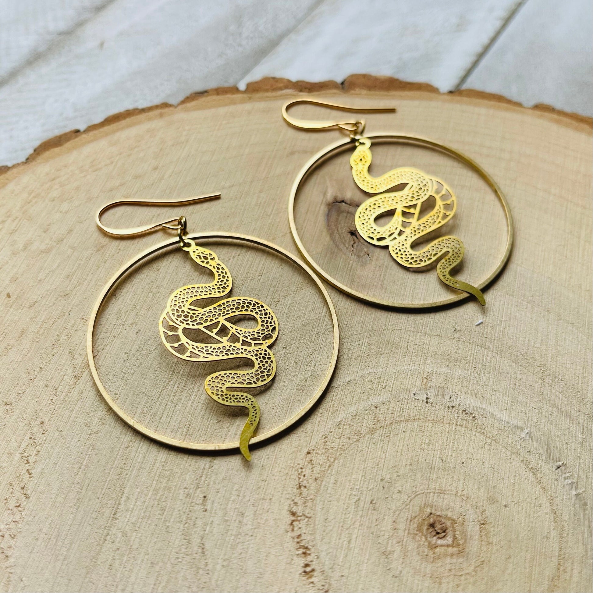 Snake Earrings Dangle, Serpent Jewelry, Goth Earrings, Witchy Earrings, Festival Jewelry, Statement Earrings Boho, Nerdy Gifts for Women