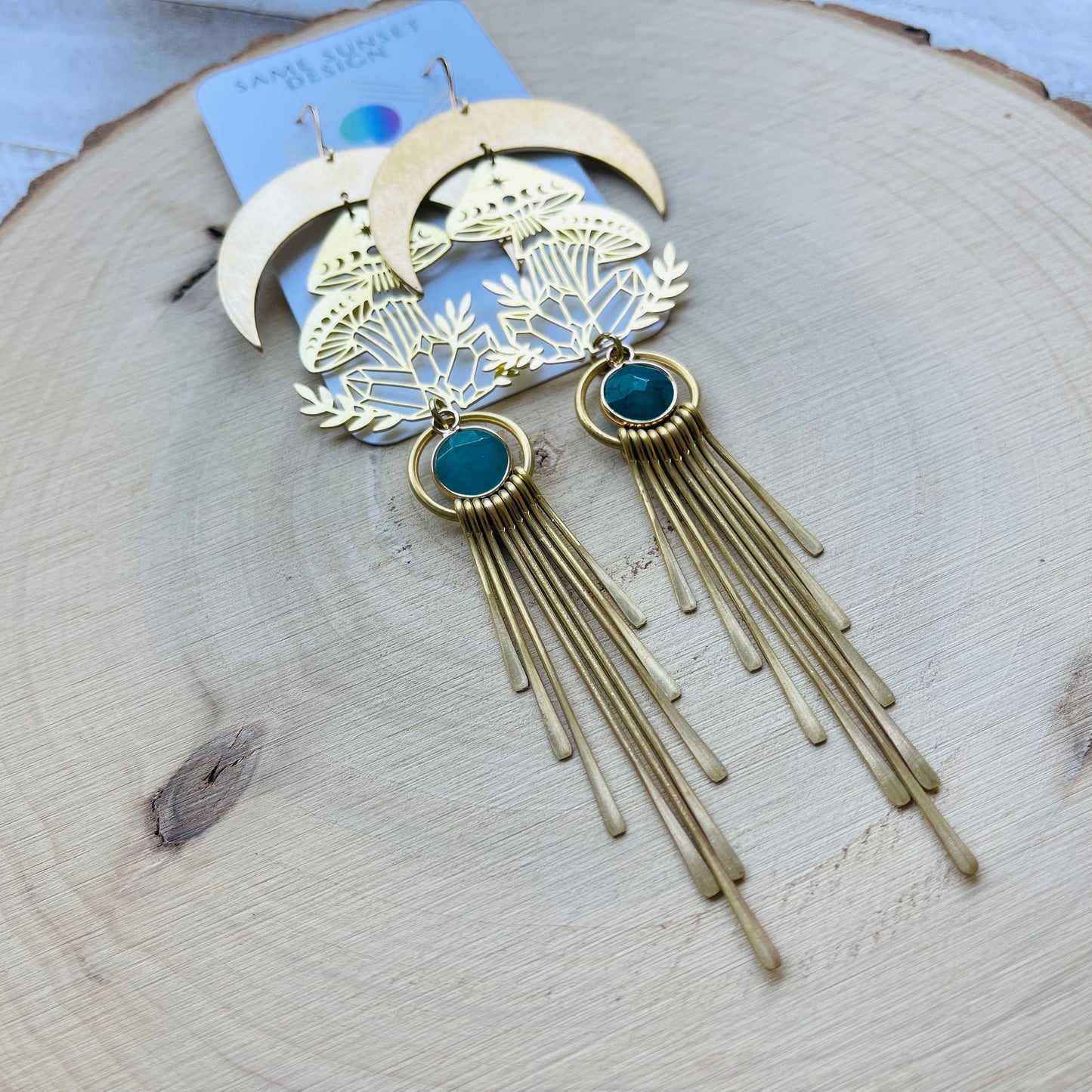Mushroom Earrings, Aventurine Earrings, Witchy Earrings, Cottagecore Earrings, Unique Gifts for Women Birthday, Wedding Earrings for Bride