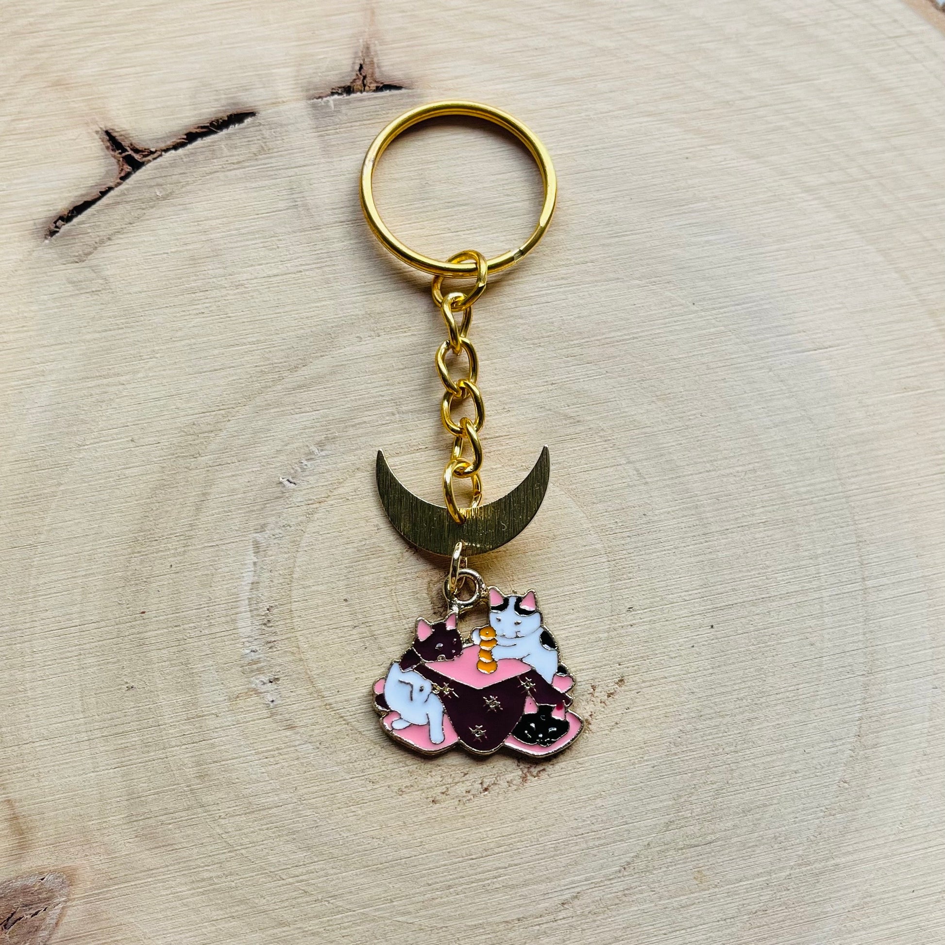 Cat Keychain, Witchy Keychain, Cat Gifts for Cat Lovers, Unique Gifts for Best Friend, Witchy Gifts, Kawaii Keychain, Backpack Accessories