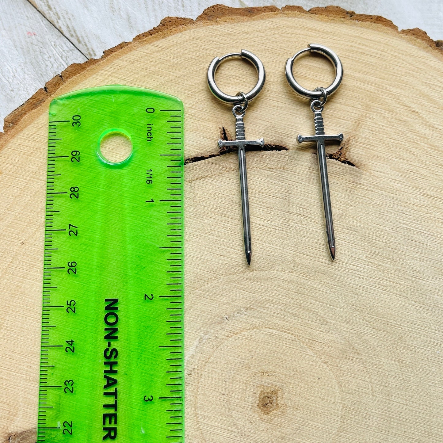 Dagger Earrings, Huggie Hoop Earrings, Goth Earrings, Punk Earrings, Witchy Earrings, Best Friend Birthday Gift, Trendy Jewelry 2024