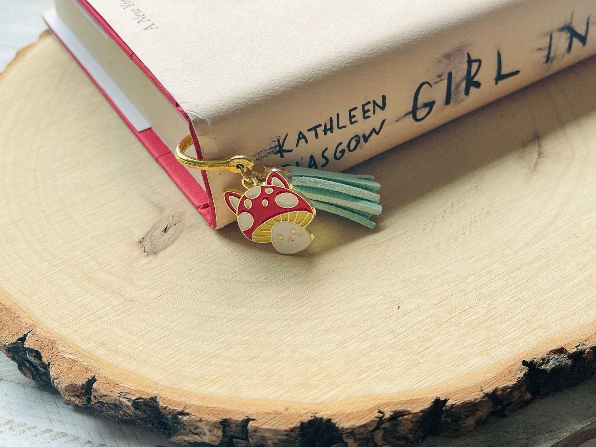 Cat Bookmark, Mushroom Bookmark, Cottagecore Bookmark, Bookmark for Women, Book Lover Gift, Galentines Day Gifts for Best Friend, Kawaii
