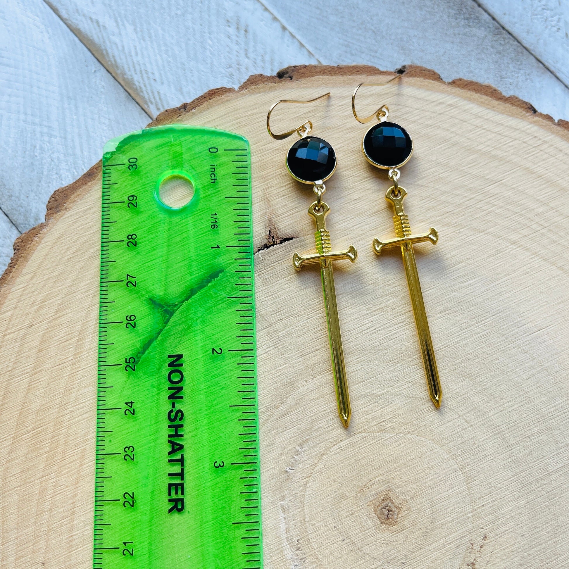 Dagger Earrings, Goth Earrings Dangle, Witchy Earrings, Punk Earrings, Witchy Gifts for Her, Sword Earrings, Unique Gifts for Women, Gold