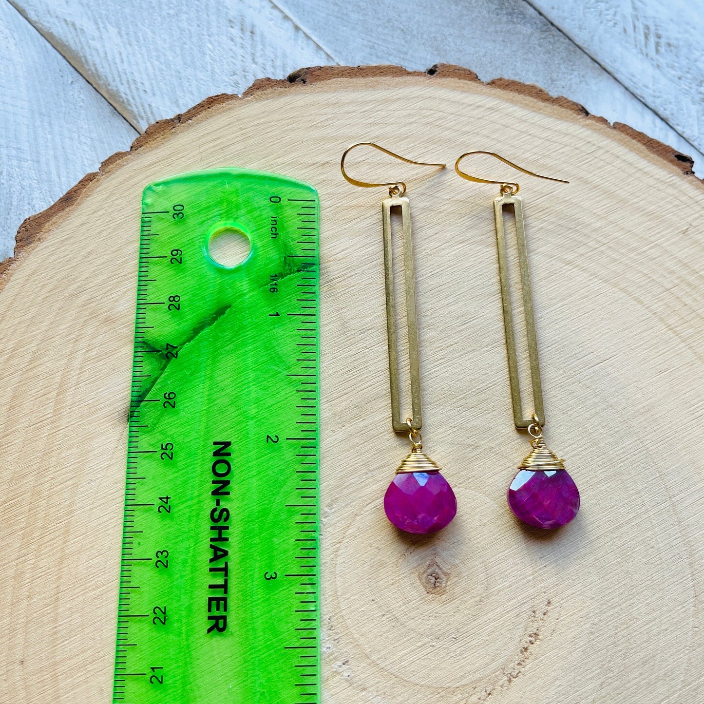 Moonstone Earrings Dangle, Pink Earrings, Geometric Earrings Dangle, Statement Earrings Boho, Wanderlust Jewelry, Unique Gifts for Women