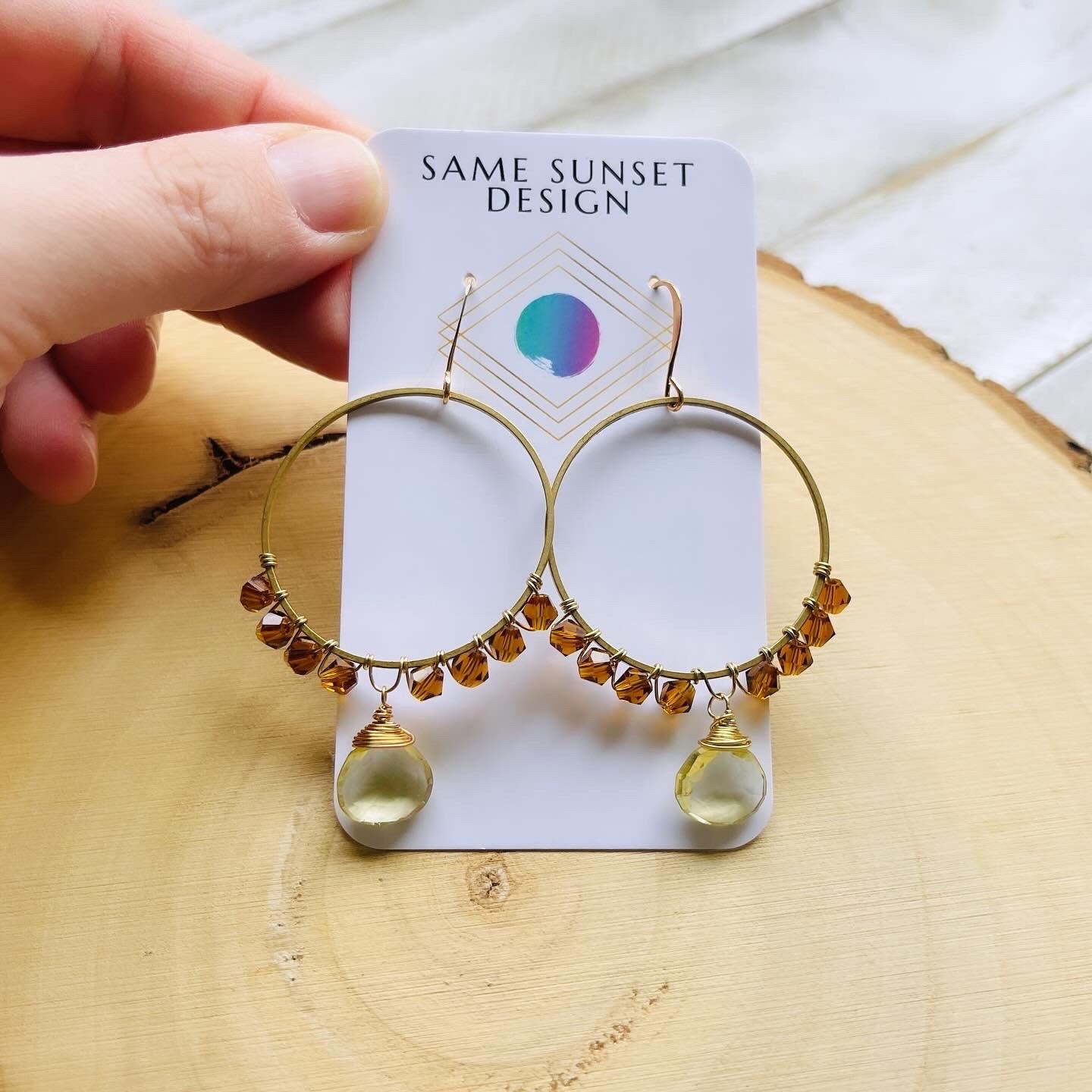 Amethyst Earrings, Hoop Earrings Gold, Metaphysical Gifts, Healing Crystal Earrings, Birthday Gift for Girlfriend, Galentines Day Gifts