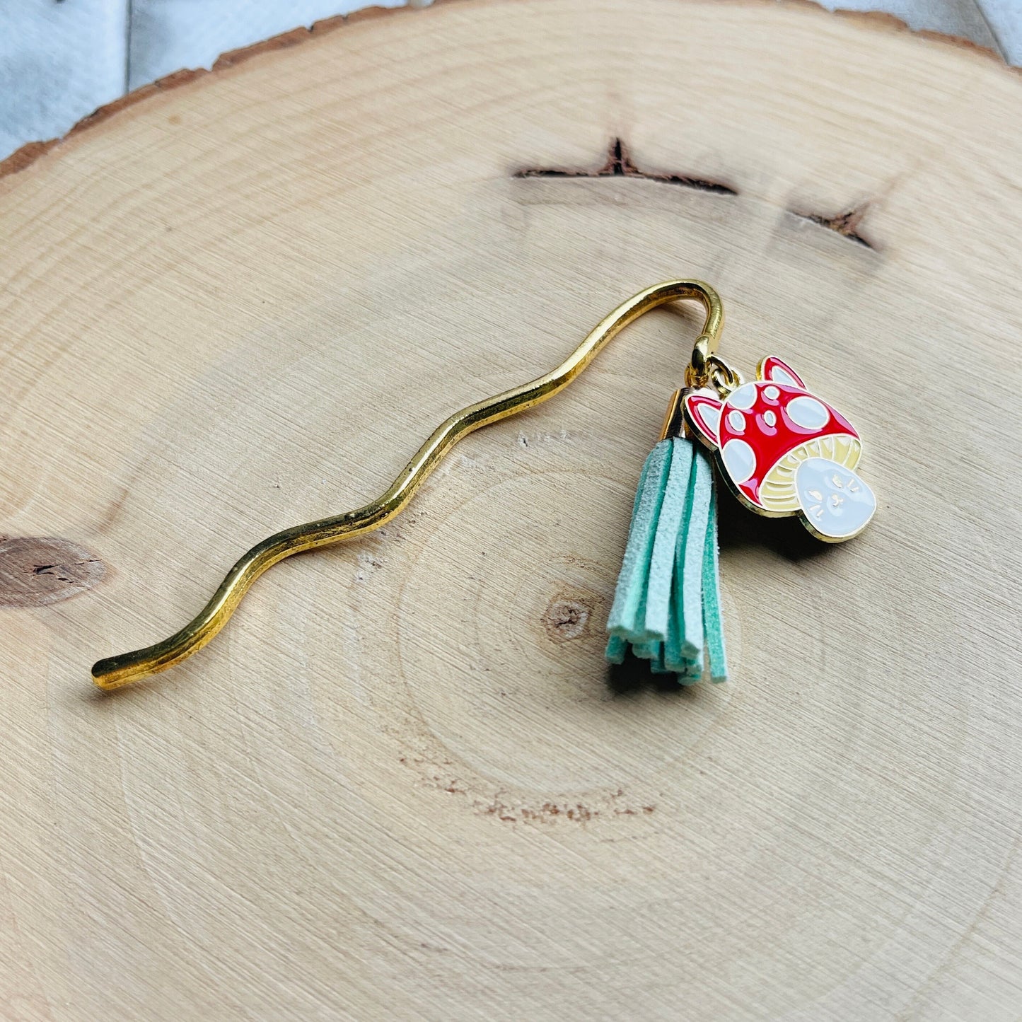 Cat Bookmark, Mushroom Bookmark, Cottagecore Bookmark, Bookmark for Women, Book Lover Gift, Galentines Day Gifts for Best Friend, Kawaii