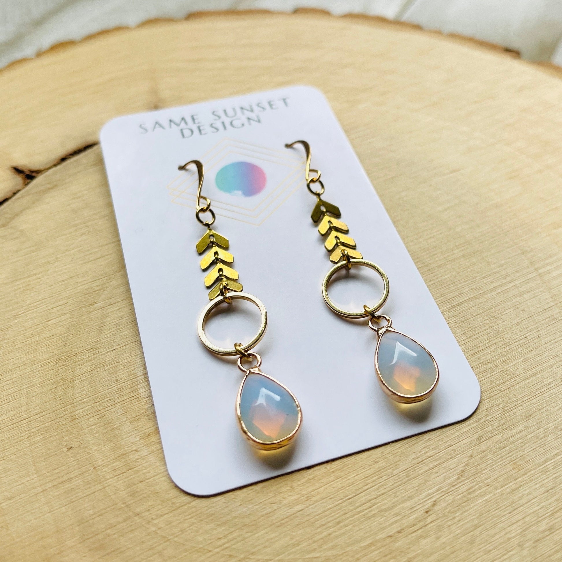 Opalite Earrings, Western Earrings, Galentines Day Jewelry, Witchy Jewelry, Trendy Jewelry, Sweet 16 Gift for Daughter, Goth Birthday Gift