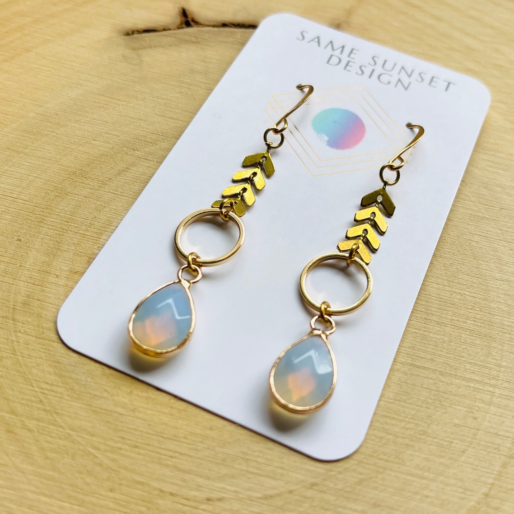 Opalite Earrings, Western Earrings, Galentines Day Jewelry, Witchy Jewelry, Trendy Jewelry, Sweet 16 Gift for Daughter, Goth Birthday Gift