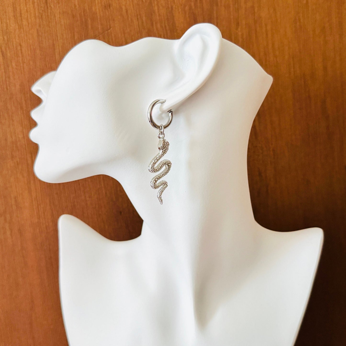 Snake Earrings, Huggie Hoop Earrings, Goth Earrings, Punk Earrings, Witchy Earrings, Best Friend Birthday Gift, Trendy Jewelry 2024
