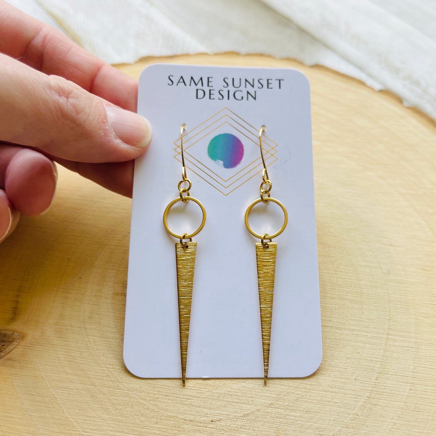Triangle Earrings, Witchy Earrings, Western Earrings Gold, Geometric Earrings, Boho Hippie Jewelry, Galentines Day Gifts for Best Friend