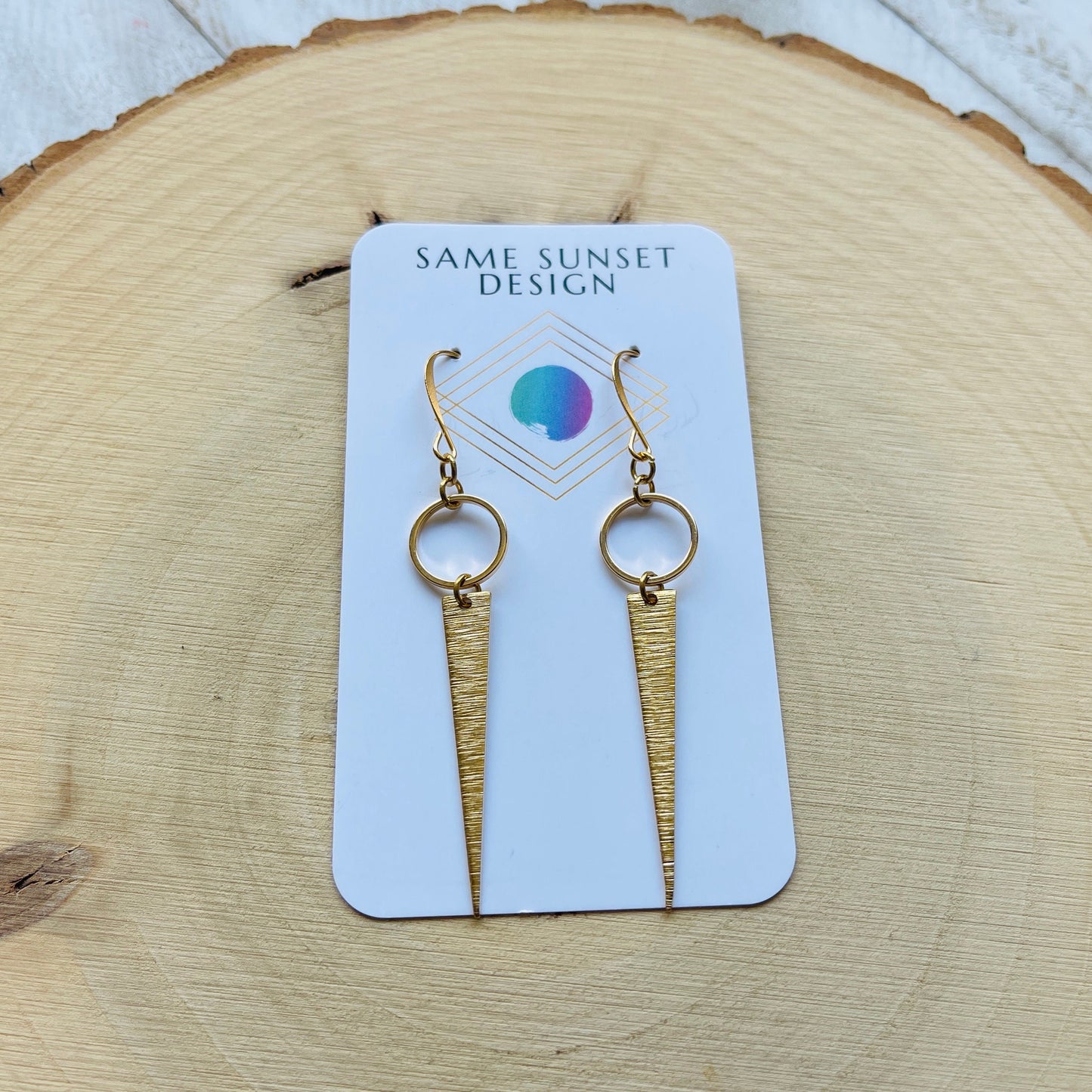 Triangle Earrings, Witchy Earrings, Western Earrings Gold, Geometric Earrings, Boho Hippie Jewelry, Galentines Day Gifts for Best Friend