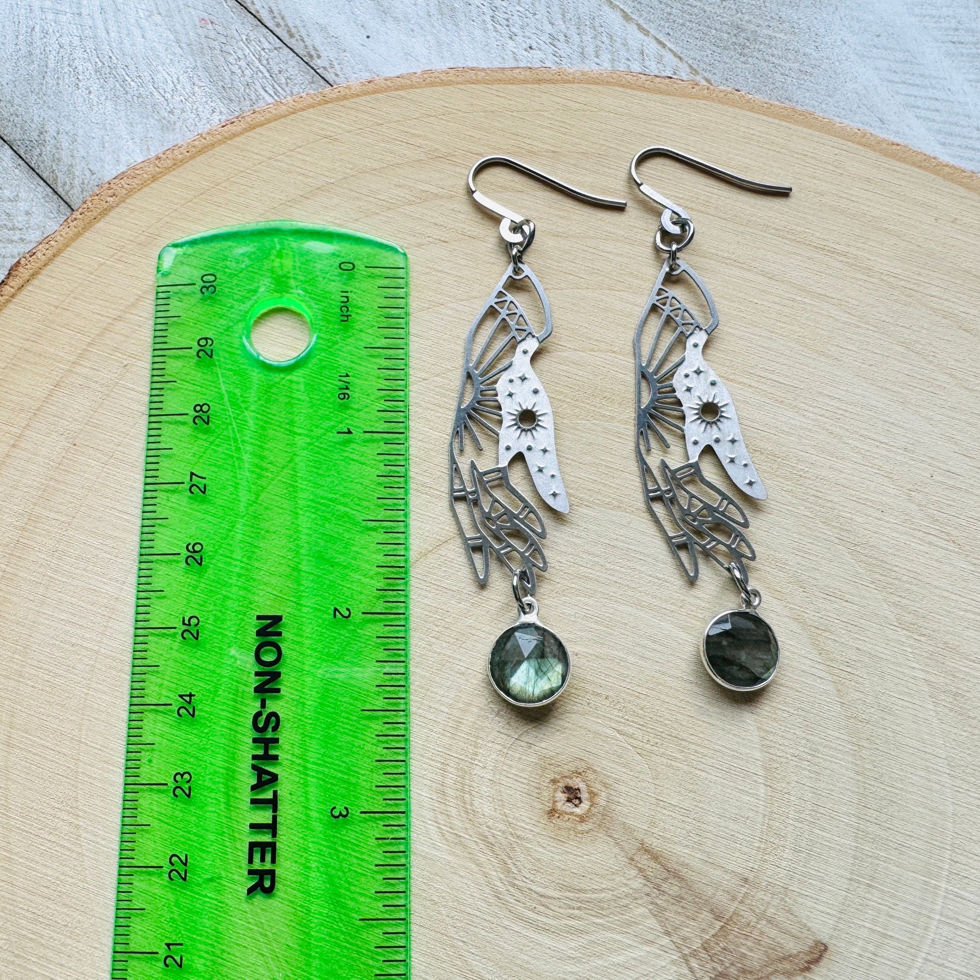 Hand Earrings, Celestial Earrings Silver, Labradorite Earrings, Wedding Jewelry for Brides, Teen Girl Jewelry, Goth Birthday Gift, Witchy