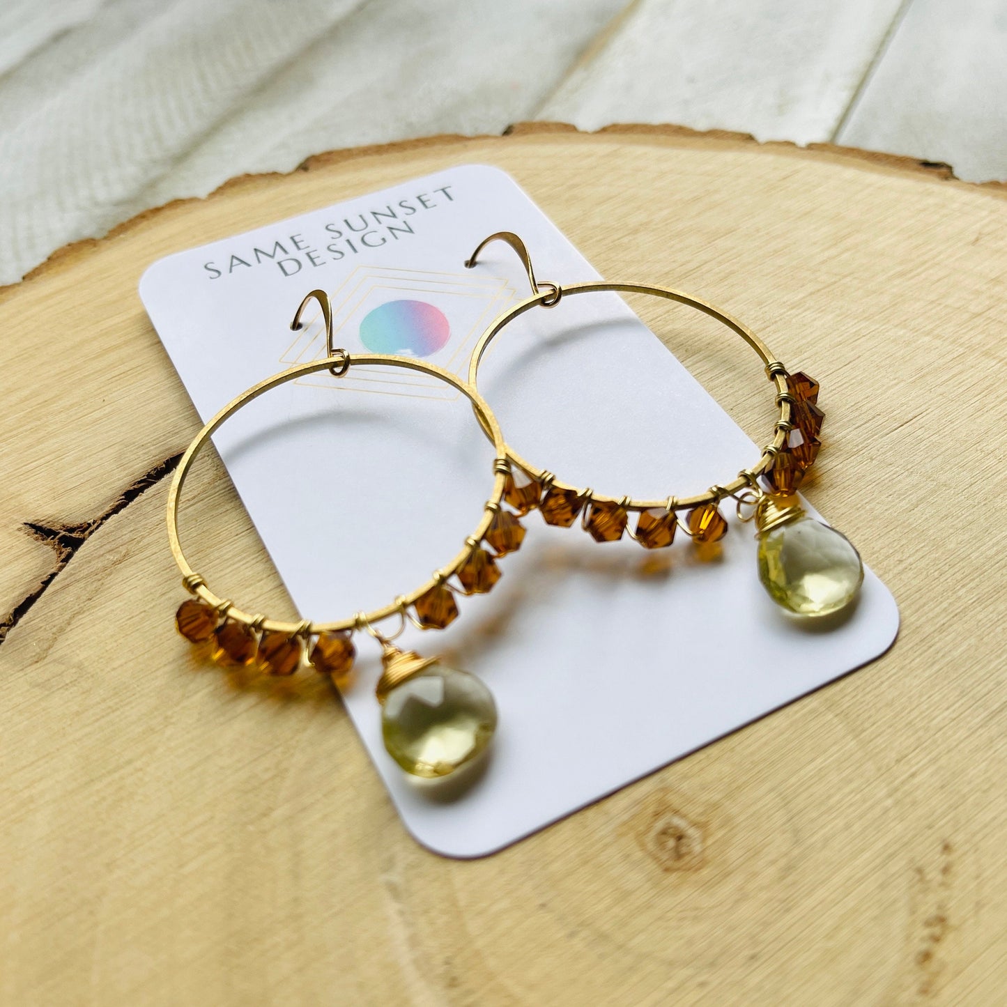 Amethyst Earrings, Hoop Earrings Gold, Metaphysical Gifts, Healing Crystal Earrings, Birthday Gift for Girlfriend, Galentines Day Gifts