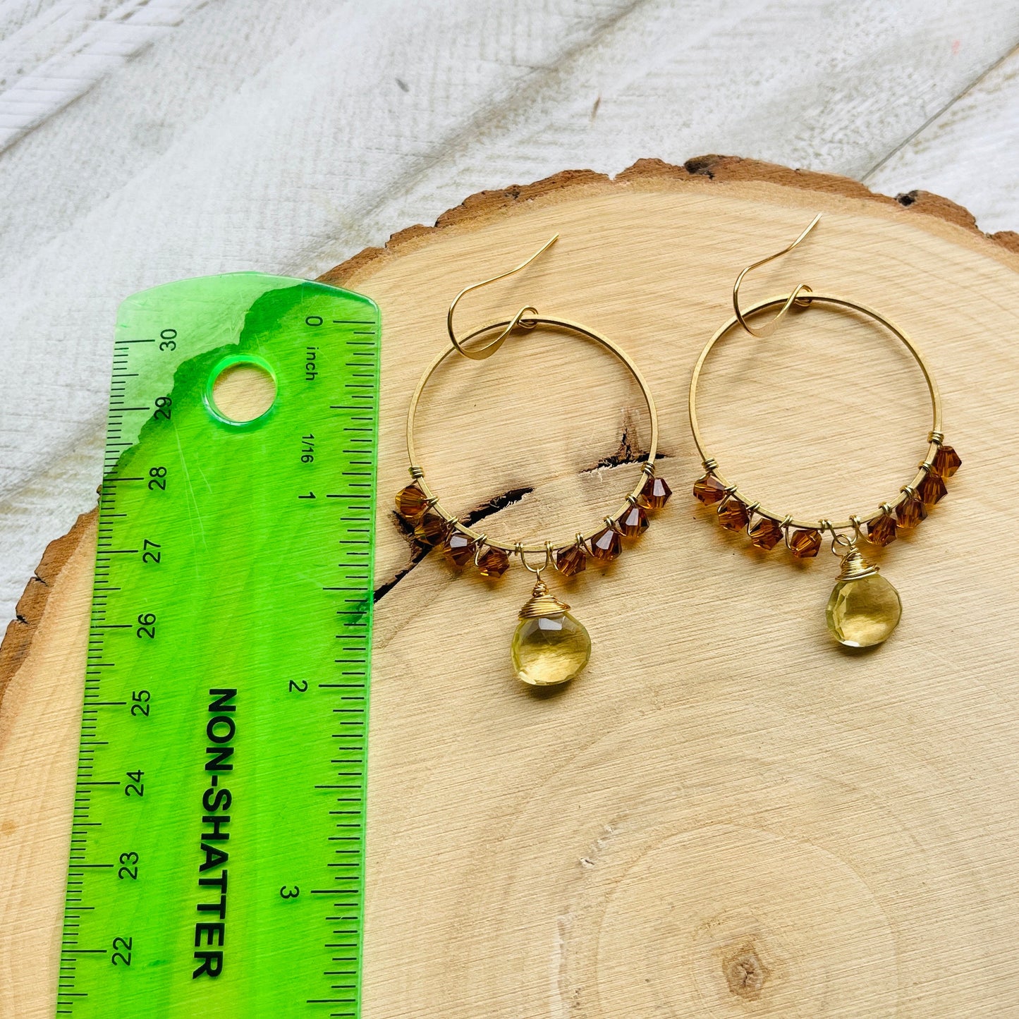 Amethyst Earrings, Hoop Earrings Gold, Metaphysical Gifts, Healing Crystal Earrings, Birthday Gift for Girlfriend, Galentines Day Gifts