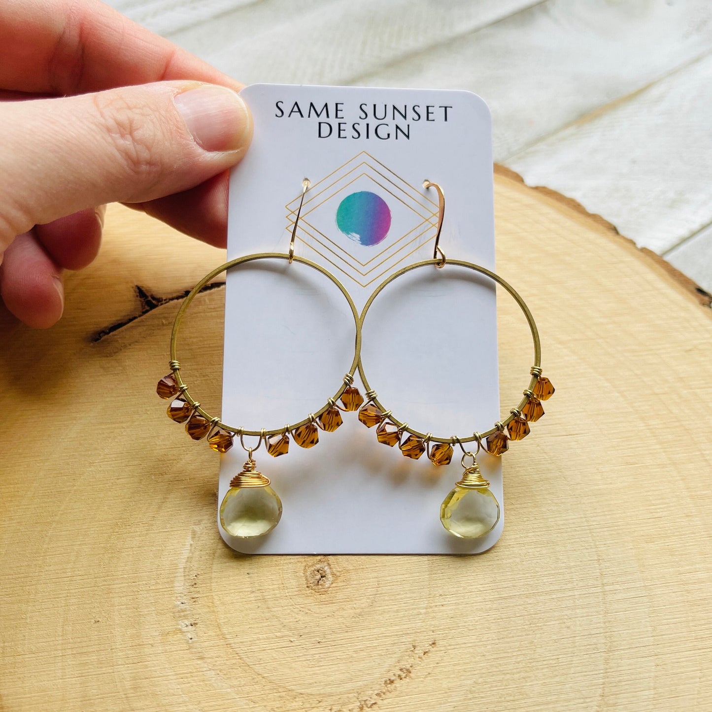 Amethyst Earrings, Hoop Earrings Gold, Metaphysical Gifts, Healing Crystal Earrings, Birthday Gift for Girlfriend, Galentines Day Gifts