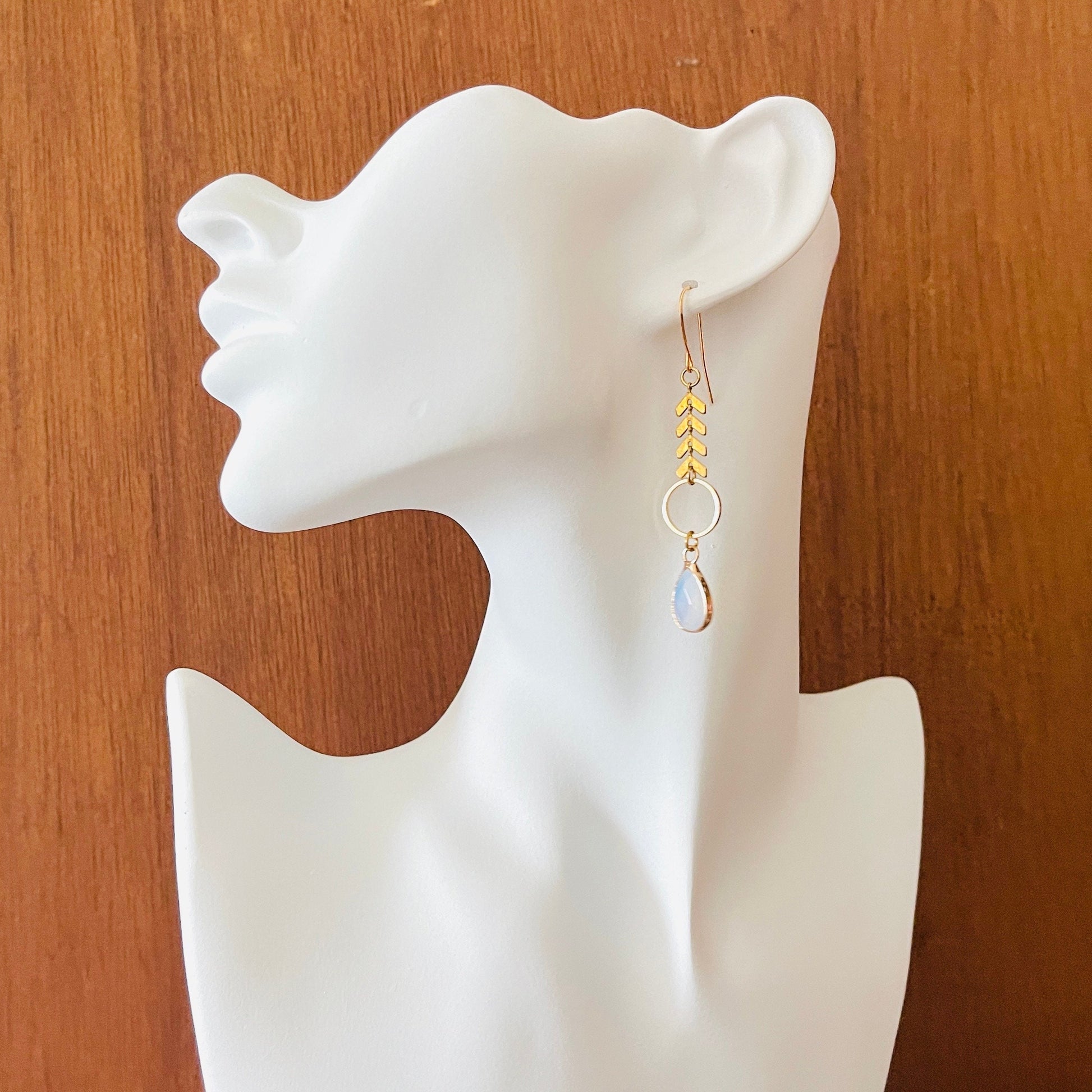 Opalite Earrings, Western Earrings, Galentines Day Jewelry, Witchy Jewelry, Trendy Jewelry, Sweet 16 Gift for Daughter, Goth Birthday Gift