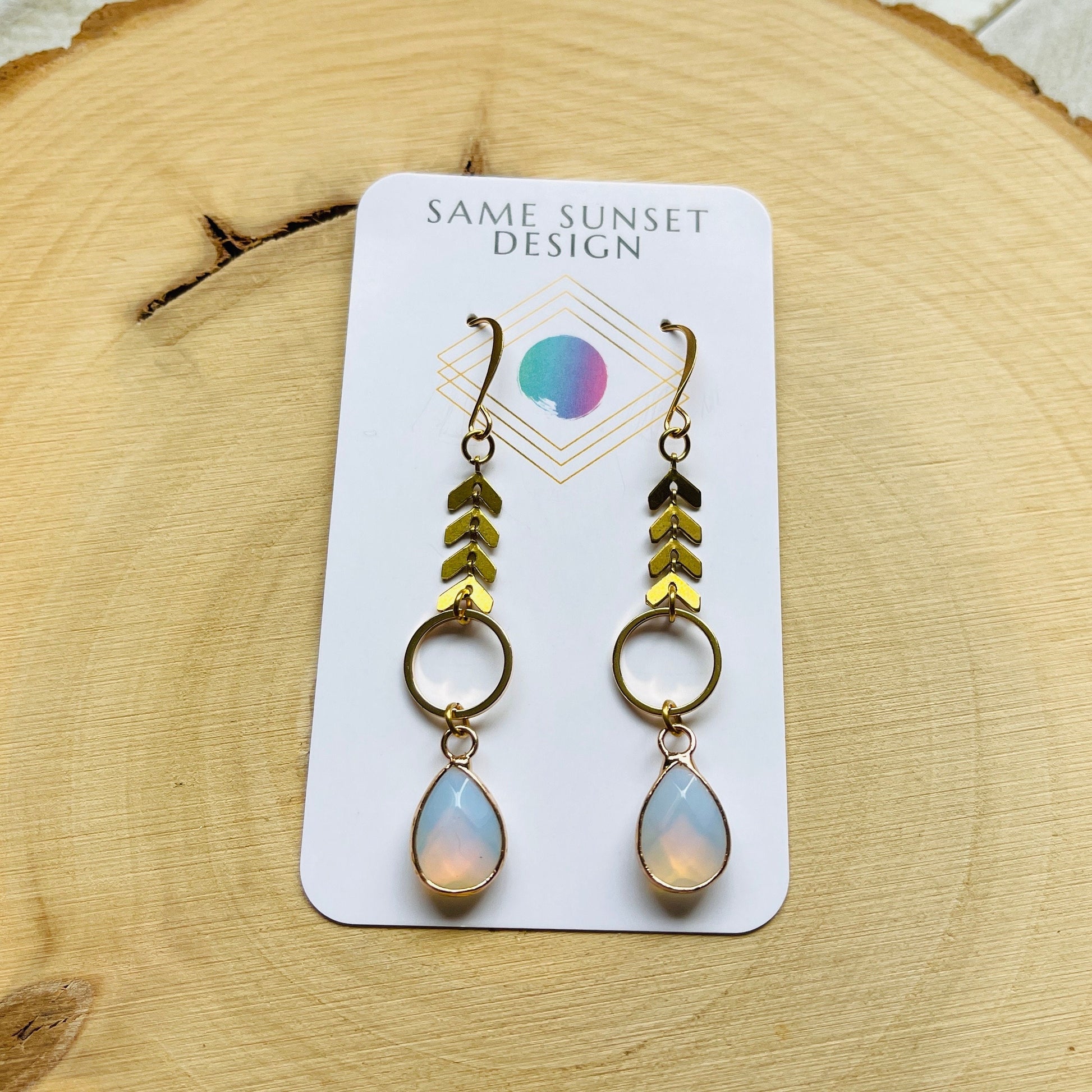 Opalite Earrings, Western Earrings, Galentines Day Jewelry, Witchy Jewelry, Trendy Jewelry, Sweet 16 Gift for Daughter, Goth Birthday Gift