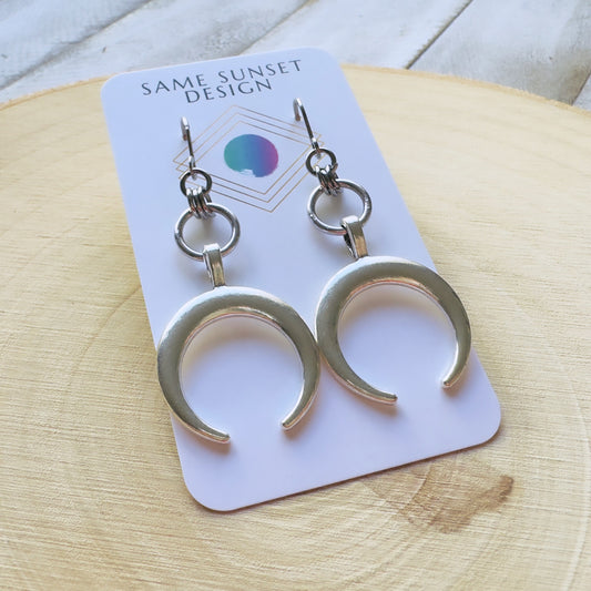 Silver Moon Earrings