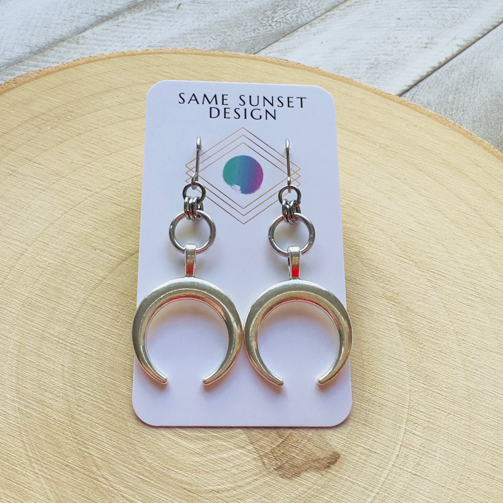 Silver Moon Earrings