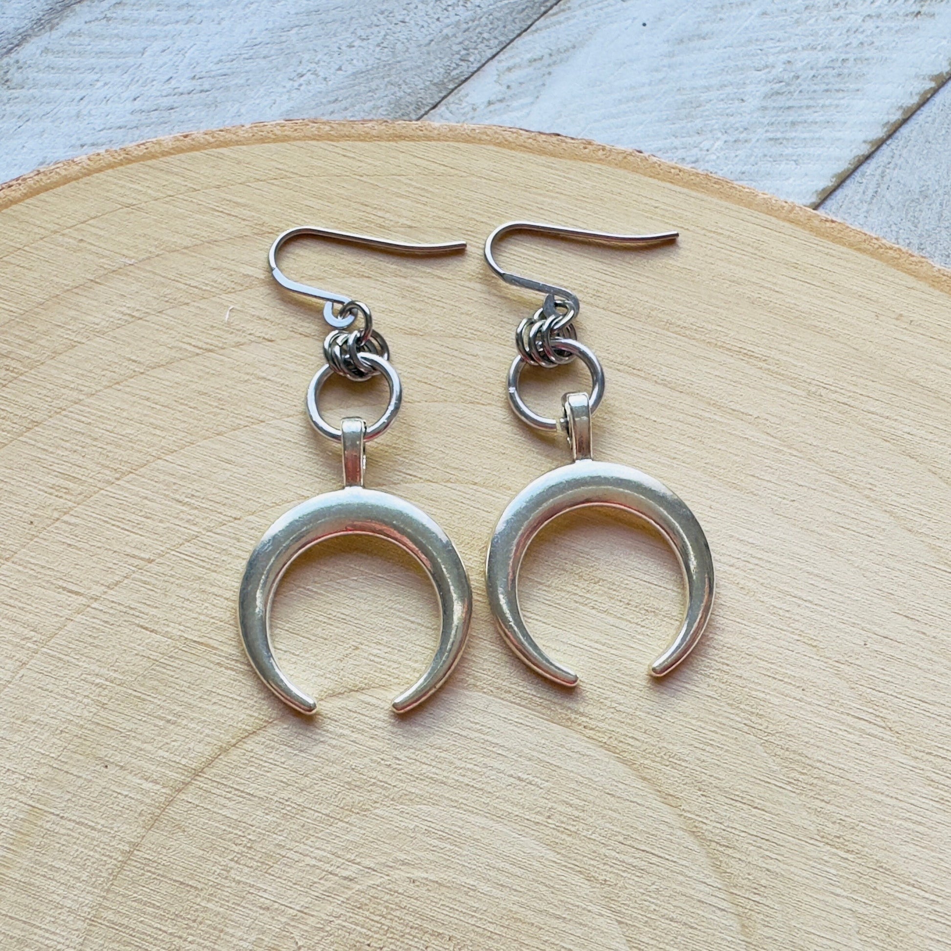 Silver Moon Earrings