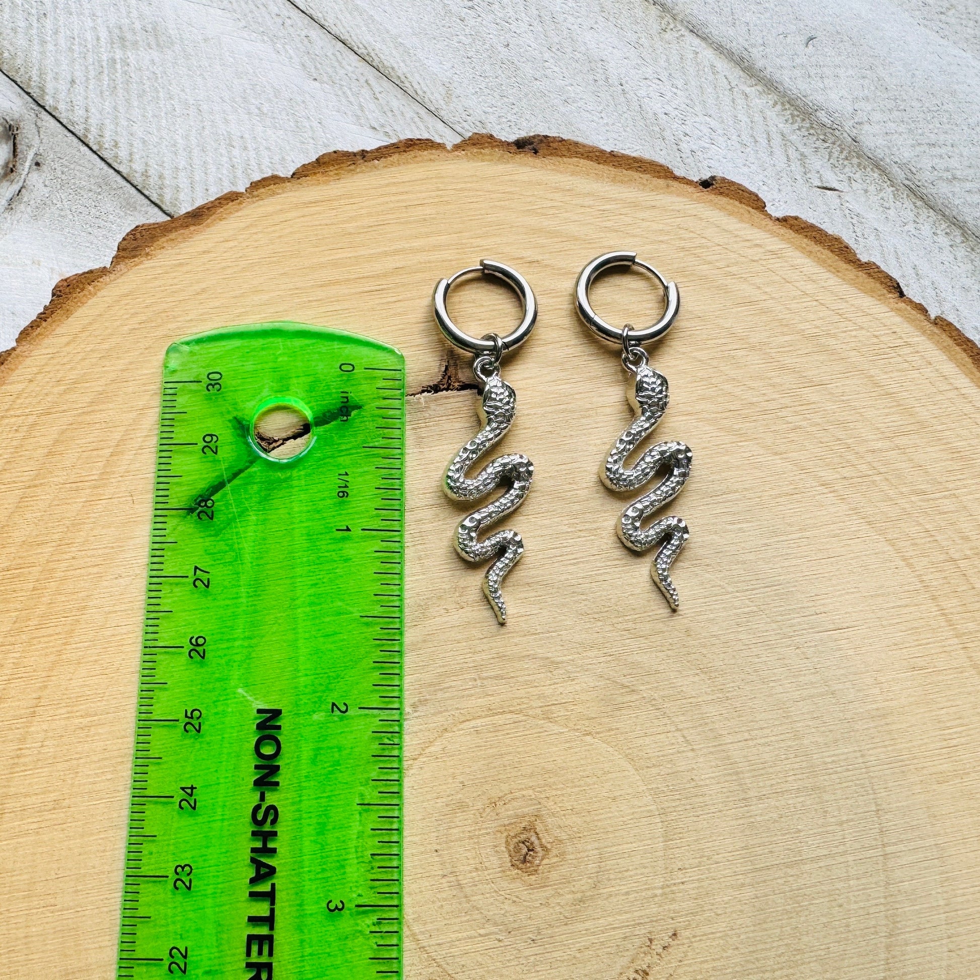 Snake Earrings, Huggie Hoop Earrings, Goth Earrings, Punk Earrings, Witchy Earrings, Best Friend Birthday Gift, Trendy Jewelry 2024