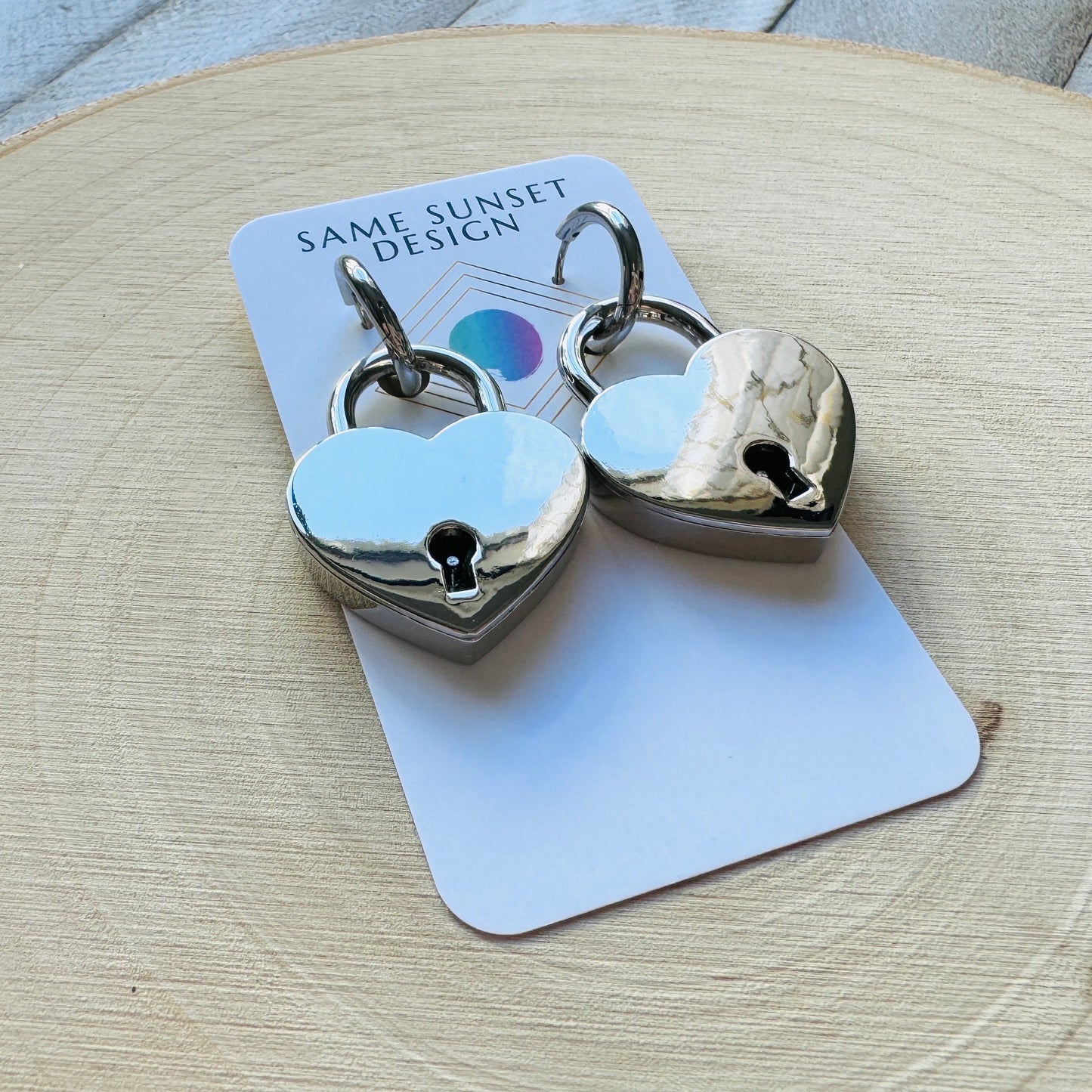 Heart Earrings, Emo Jewelry, Witchy Earrings, Metalhead Gifts, Goth Earrings, Teen Girl Jewelry, Punk Gifts, Unique Birthday Gift Girl