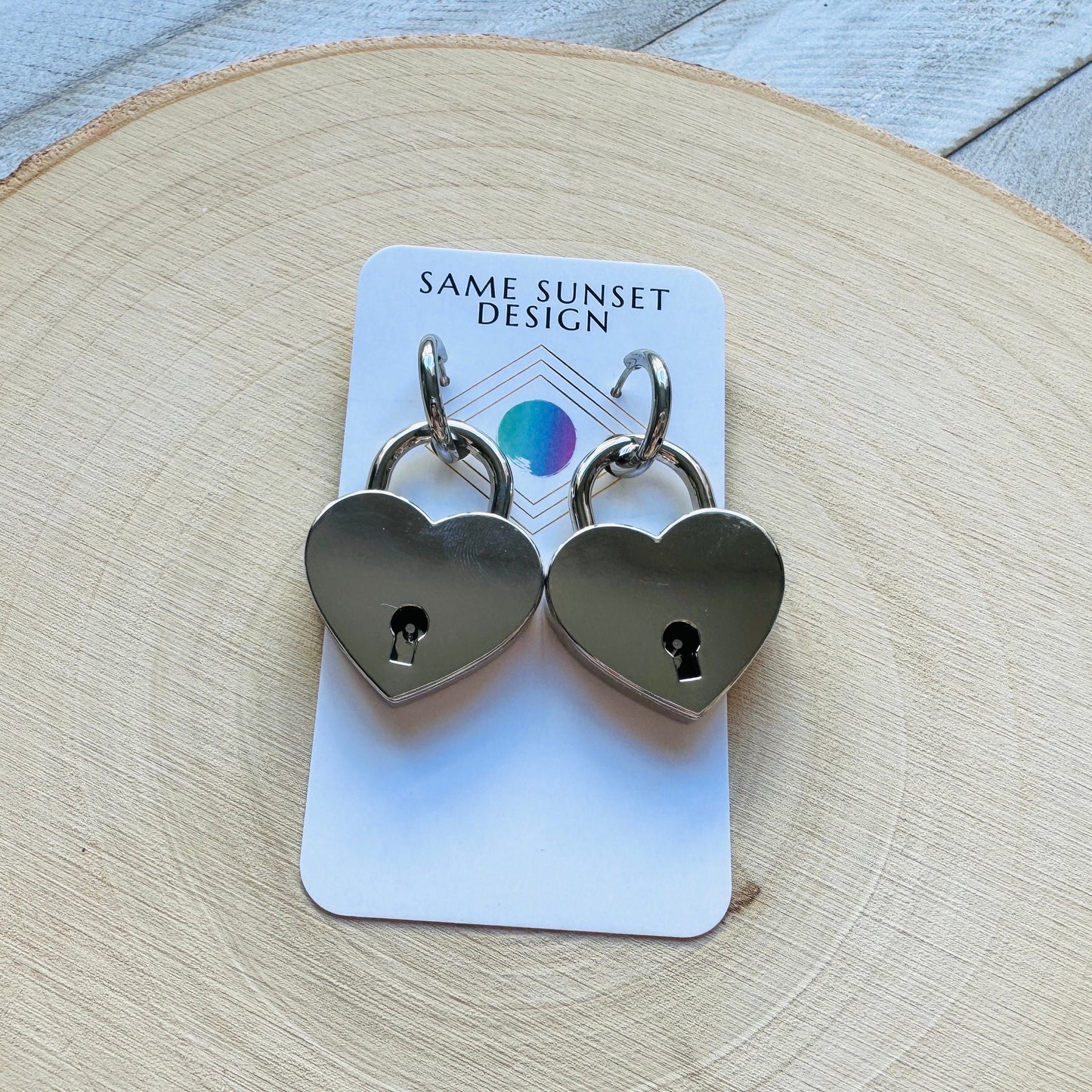 Heart Earrings, Emo Jewelry, Witchy Earrings, Metalhead Gifts, Goth Earrings, Teen Girl Jewelry, Punk Gifts, Unique Birthday Gift Girl