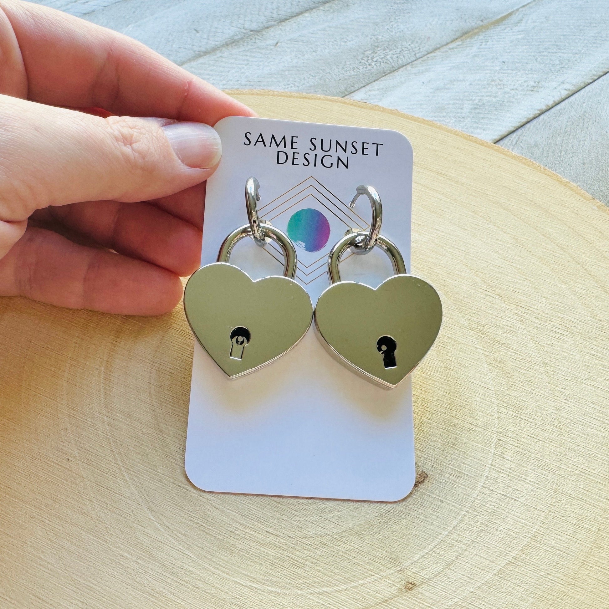 Heart Earrings, Emo Jewelry, Witchy Earrings, Metalhead Gifts, Goth Earrings, Teen Girl Jewelry, Punk Gifts, Unique Birthday Gift Girl