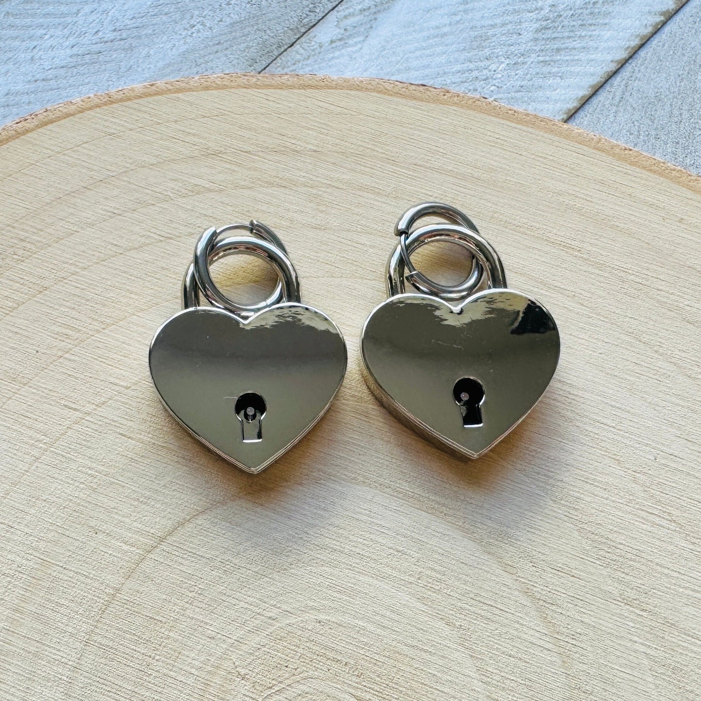 Heart Earrings, Emo Jewelry, Witchy Earrings, Metalhead Gifts, Goth Earrings, Teen Girl Jewelry, Punk Gifts, Unique Birthday Gift Girl