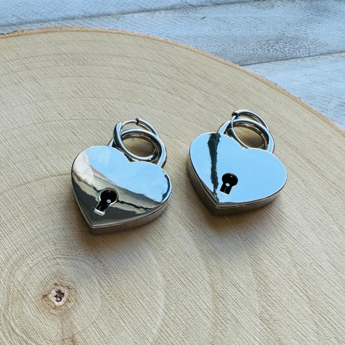Heart Earrings, Emo Jewelry, Witchy Earrings, Metalhead Gifts, Goth Earrings, Teen Girl Jewelry, Punk Gifts, Unique Birthday Gift Girl