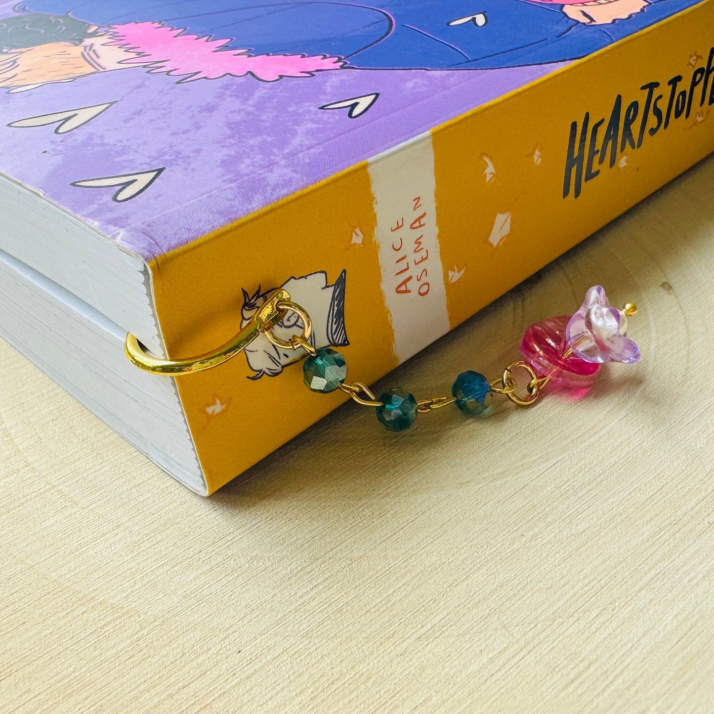 Flower Bookmark, Crystal Bookmark, Cottagecore Bookmark, Bookmark for Women, Book Lover Gift, Cute Bookmarks with Charms, Sweet 16 Gift