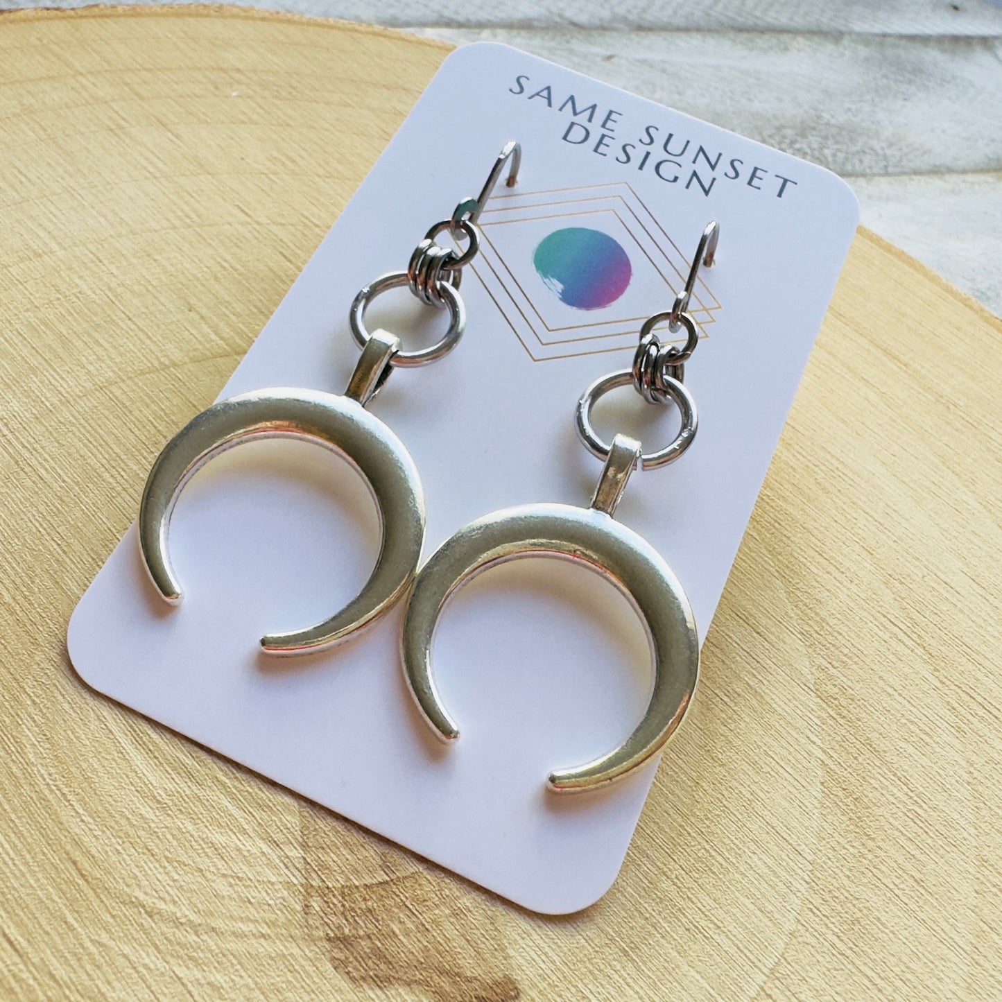 Silver Moon Earrings