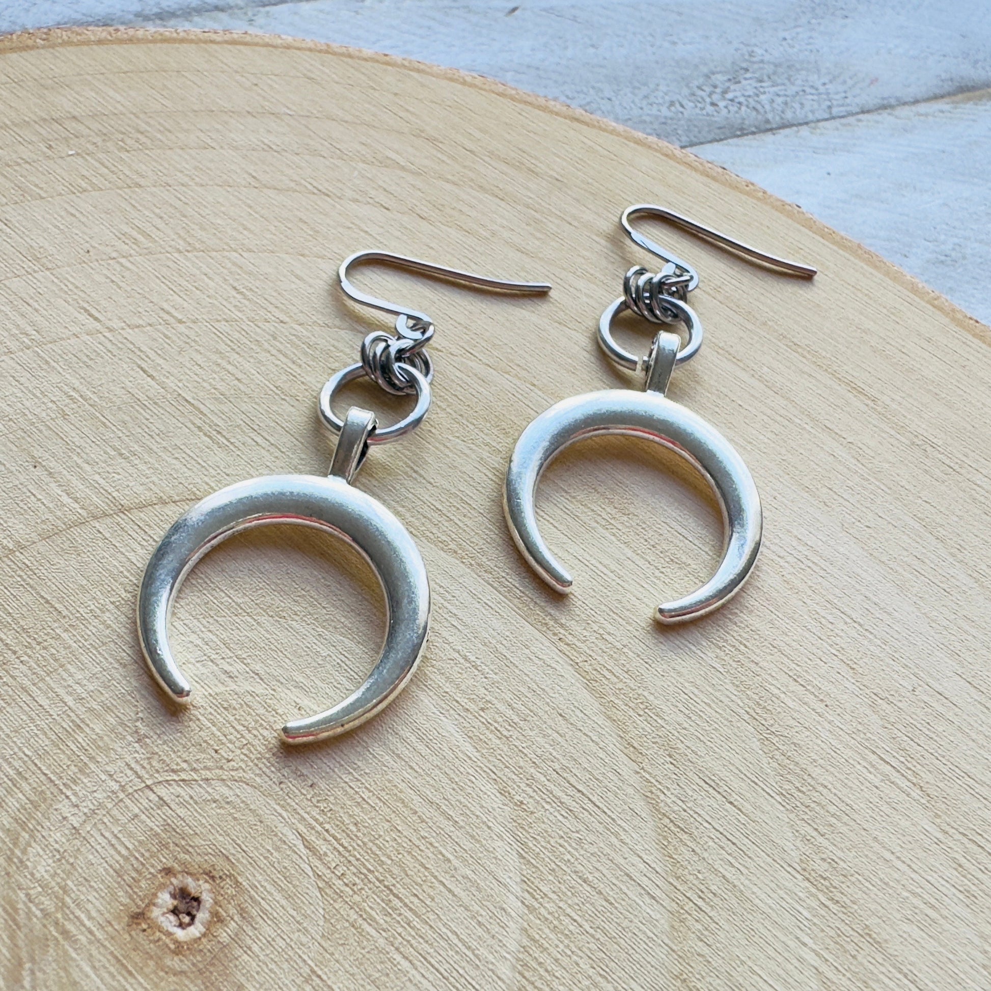 Silver Moon Earrings