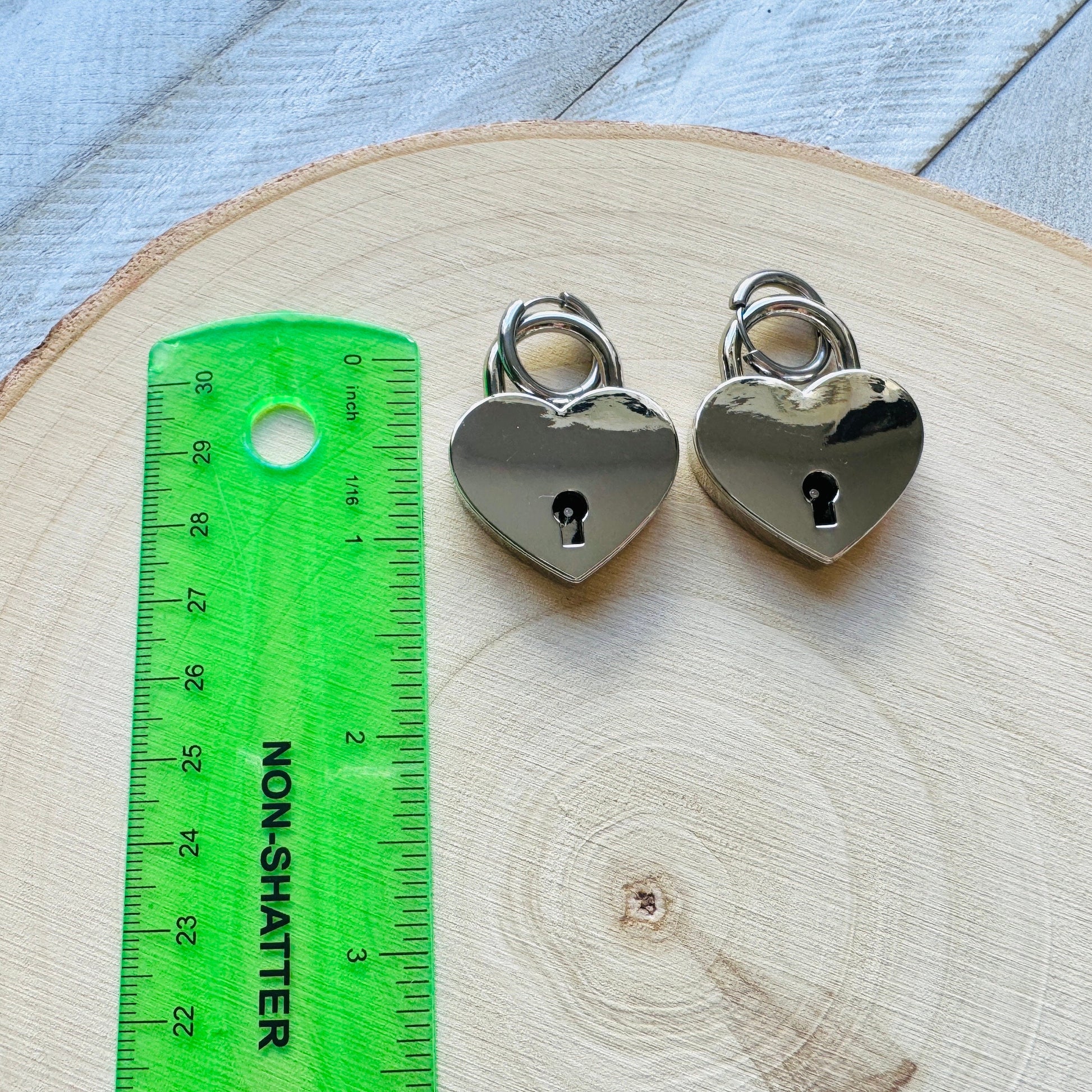 Heart Earrings, Emo Jewelry, Witchy Earrings, Metalhead Gifts, Goth Earrings, Teen Girl Jewelry, Punk Gifts, Unique Birthday Gift Girl